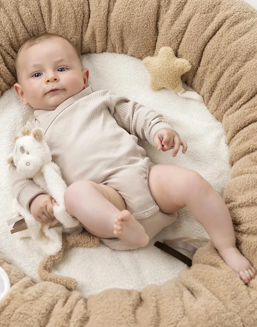 Nattou Doudou Plat en Polyester Girafe 39 x 39 cm Teddy Blanc