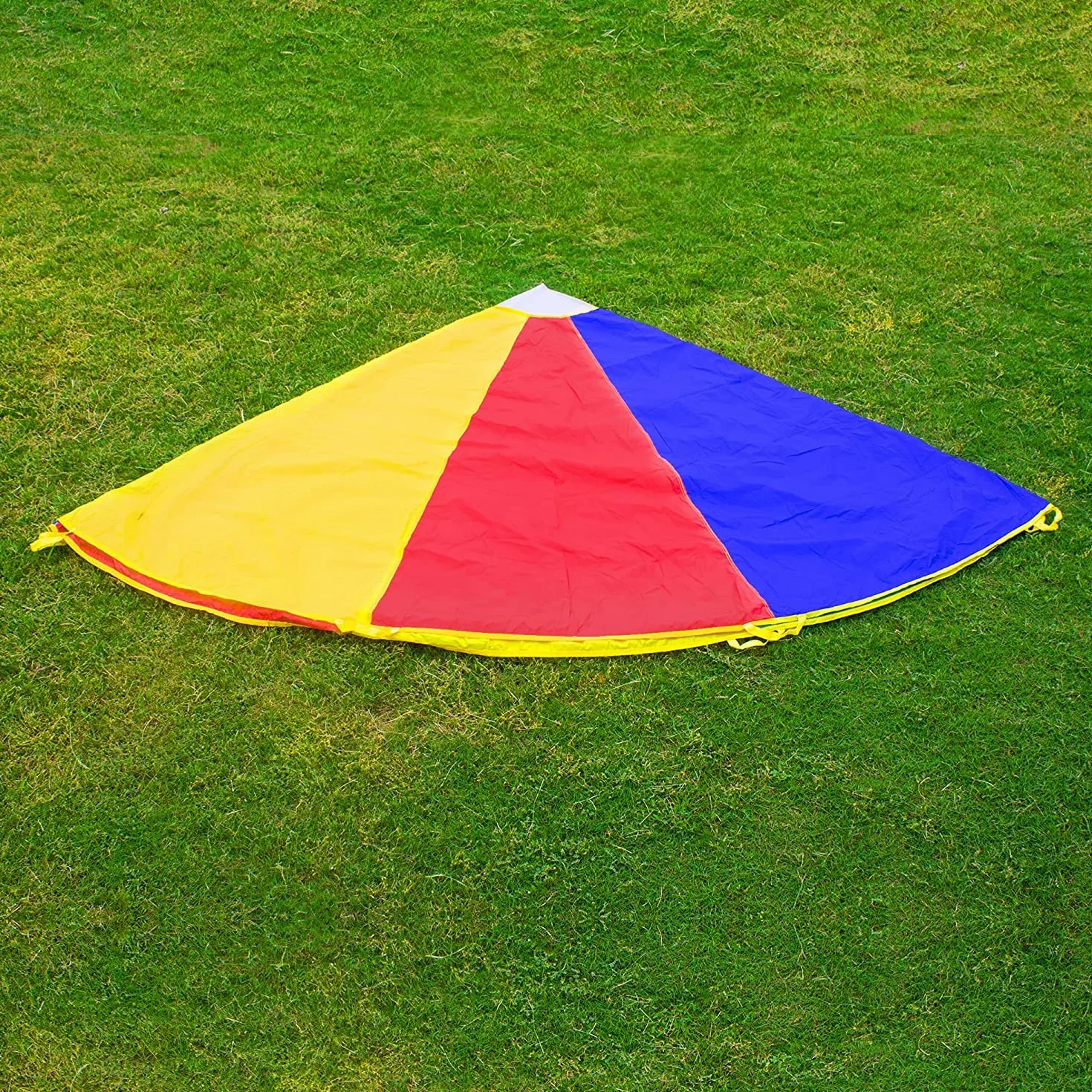 LEADSTAR Parachute de Jeu pour Enfants 2 Mètres Arc-en-Ciel Jouet Extérieur avec 8 Poignées