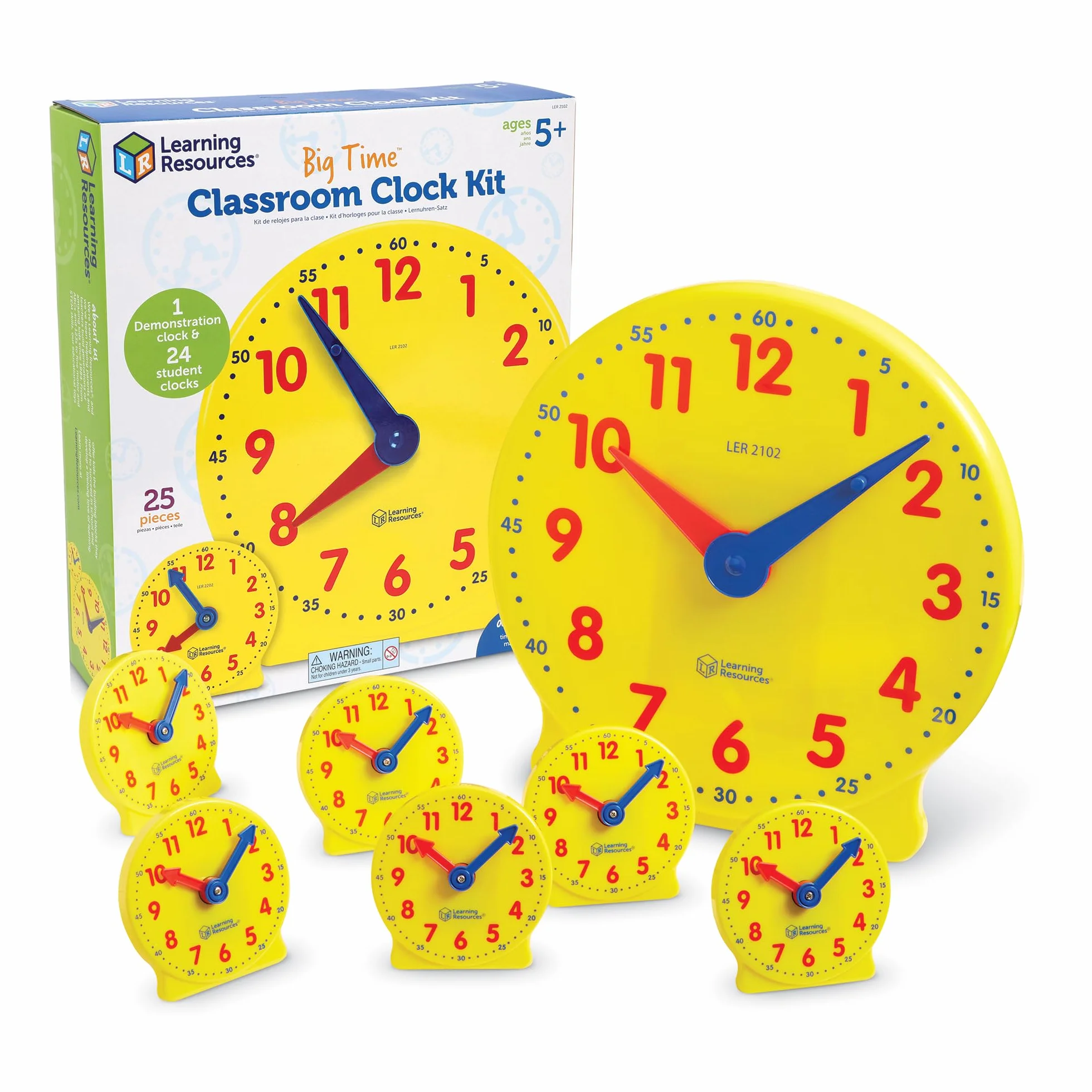 Learning Resources Kit d'Horloges Big Time pour la Classe LER2102