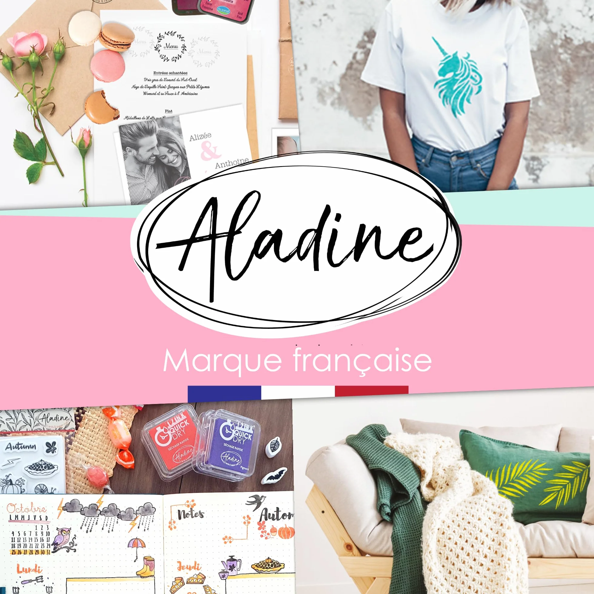 Aladine 10 Tampons Encreurs Smiley World Emoji Enfants Enseignants Humeur Encouragements
