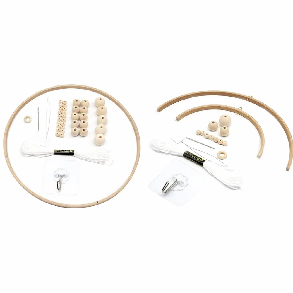 Kit de cadre mobile en bois pour carillon à vent avec perles