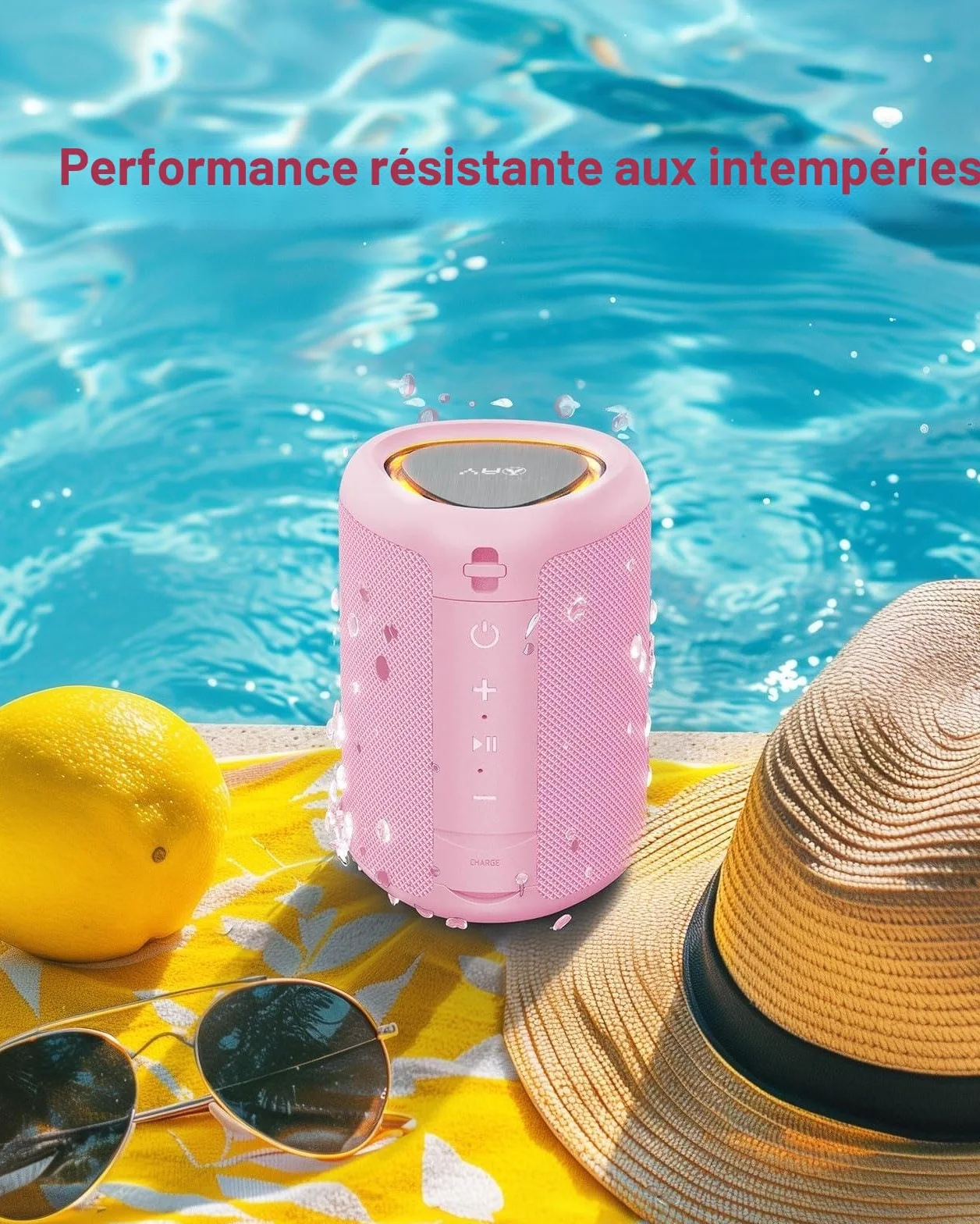 Enceinte Bluetooth Portable IPX5 Bluetooth 5.3 AUX TF-Card Stéréo Sans Fil