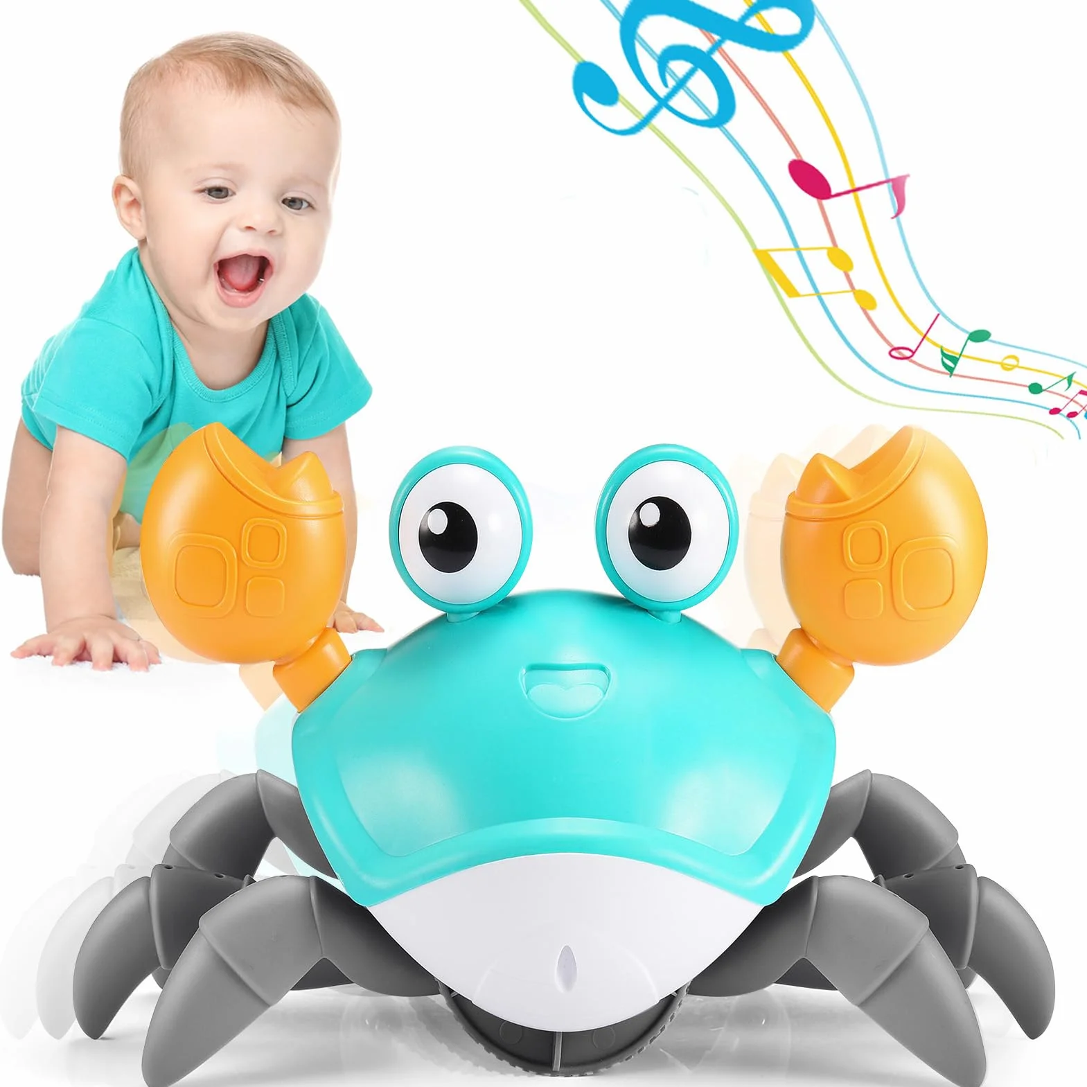 Adeokay Crabe Qui Marche Bebe Jouet Bebe 1 2 Ans Cadeau Enfant Garcon Fille Jouets D'éveil Musicaux