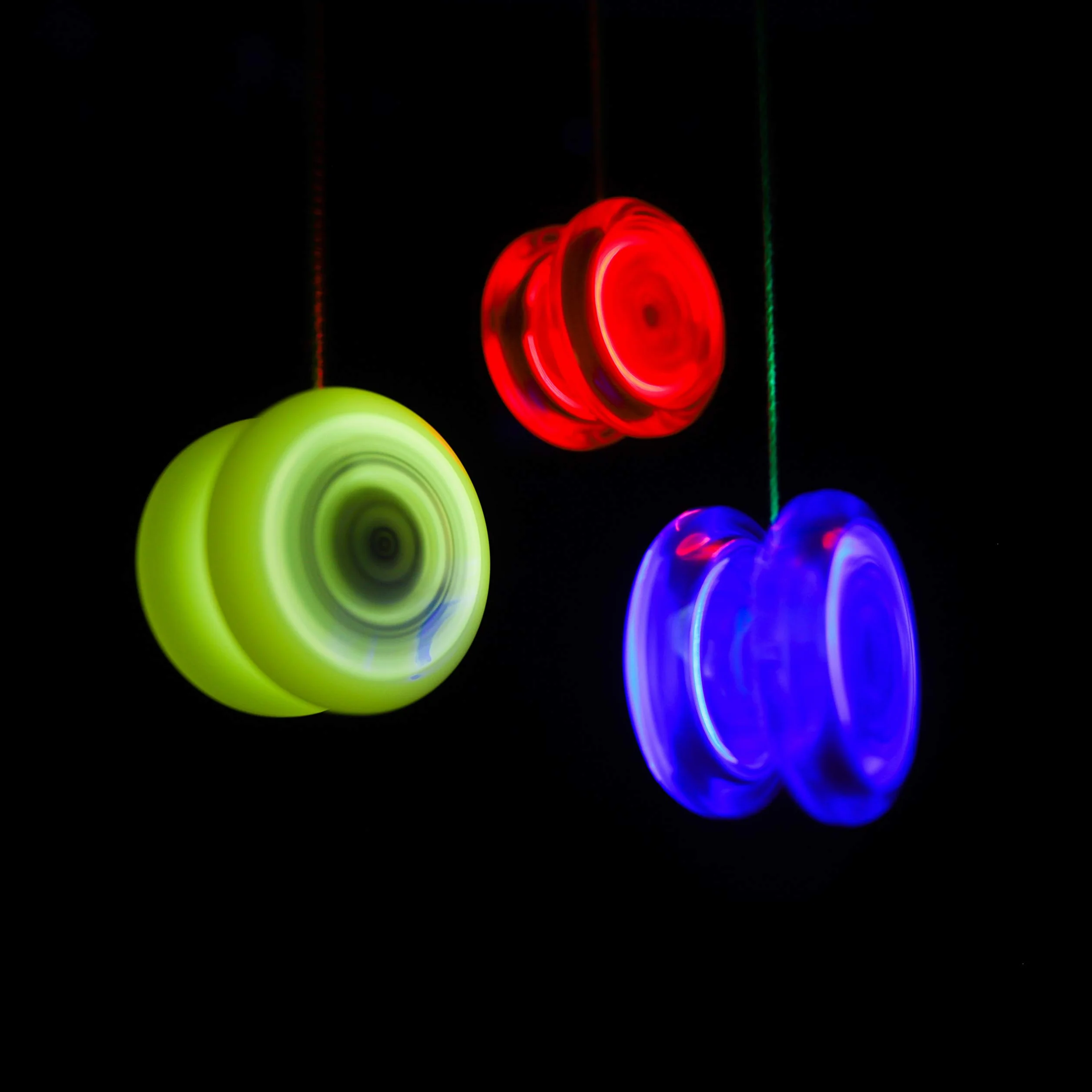 YoyoFactory SPINSTAR LED Yo-yo Bleu - Yo-yo Lumineux pour Débutants avec Ficelle et Batteries Incluses