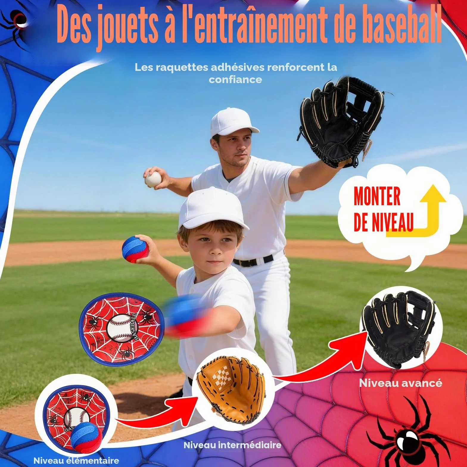 Jeu de Lancer et d'Attraper pour Enfants, Jeux Exterieur Enfant, Jeu de Jardin et Jouet de Plage 3-12 Ans
