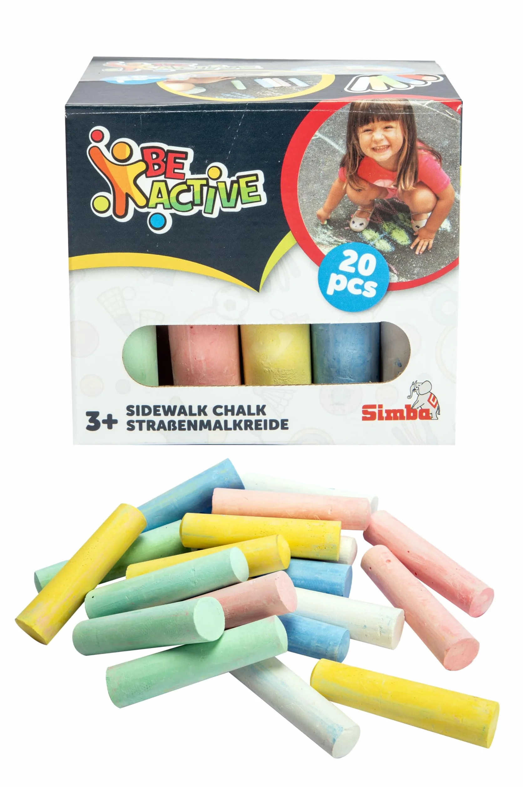 Simba Craies de Peinture de Route 5 Couleurs 2,5 x 10,5 cm à Partir de 3 Ans