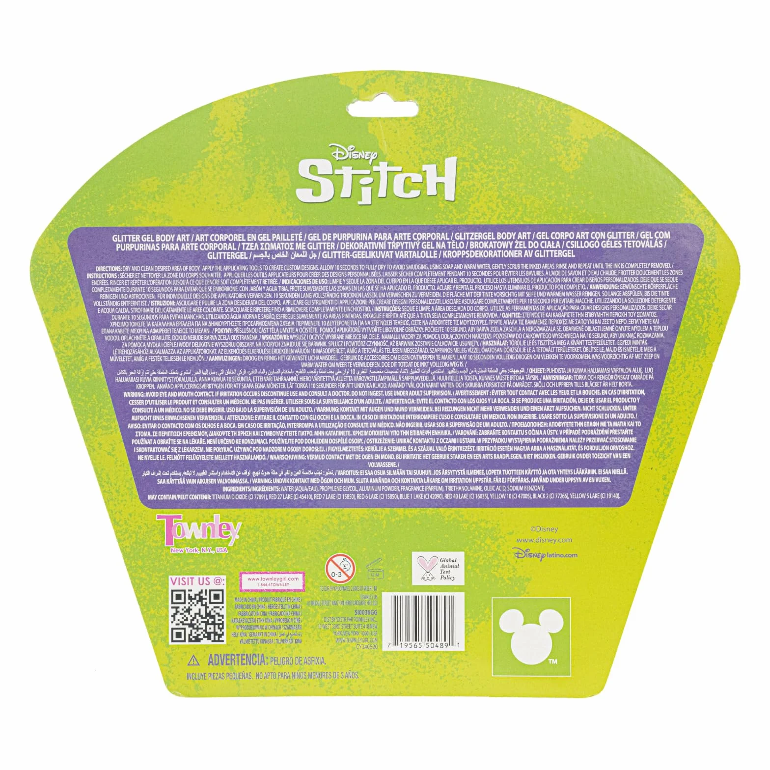 Stitch Set Art Corporel Paillettes 16 pcs Filles 3+