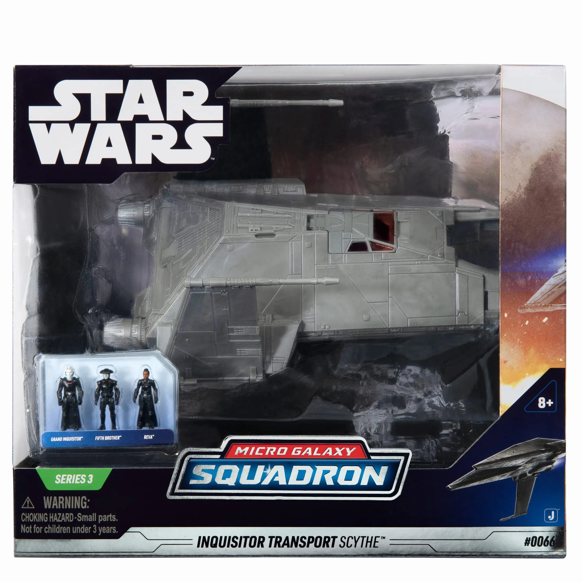 Star Wars Micro Galaxy Squadron Inquisitor Transport Scythe – Véhicule Spatial 17,8 cm avec 3 Micro Figurines 2,5 cm