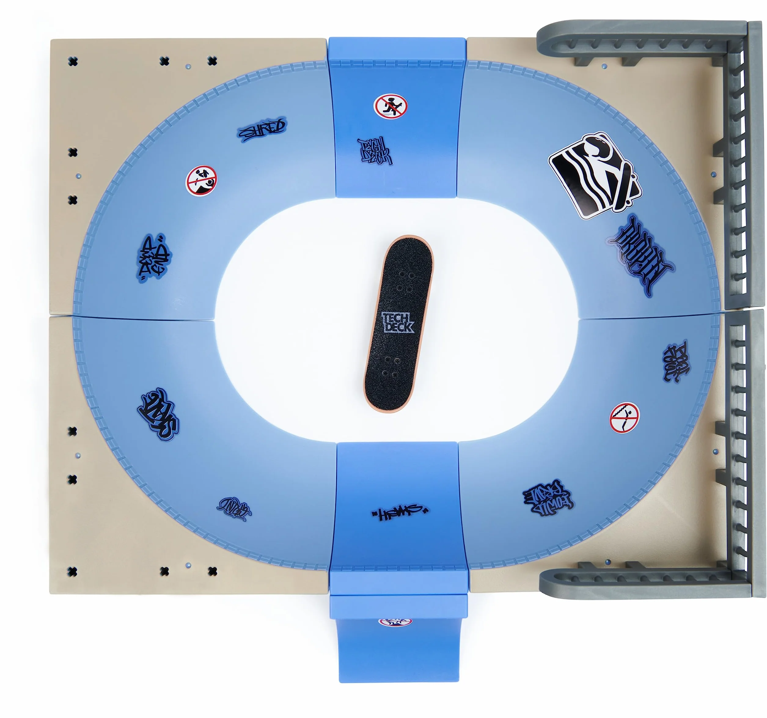 Tech Deck Finger Skate Mega Bowl X-Connect Rampe 100% Modulable À Construire Et Personnaliser + 1 Mini Planche Thank You Exclusive Jeu Enfant 6 Ans