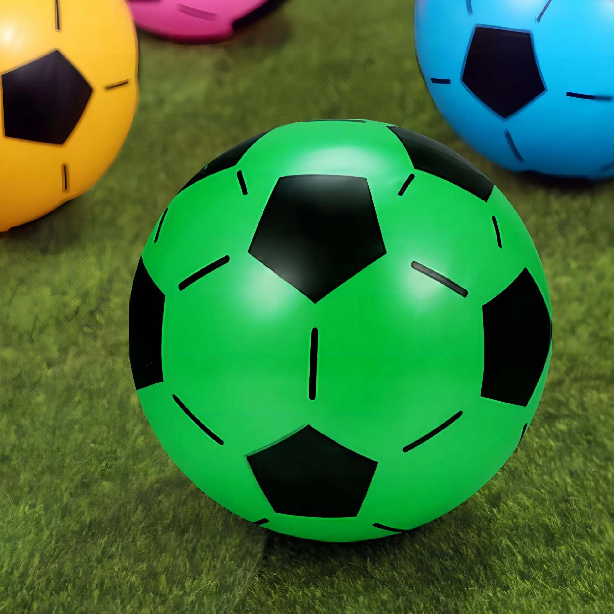 Ballons de football en plastique 20 cm - Lot de 12