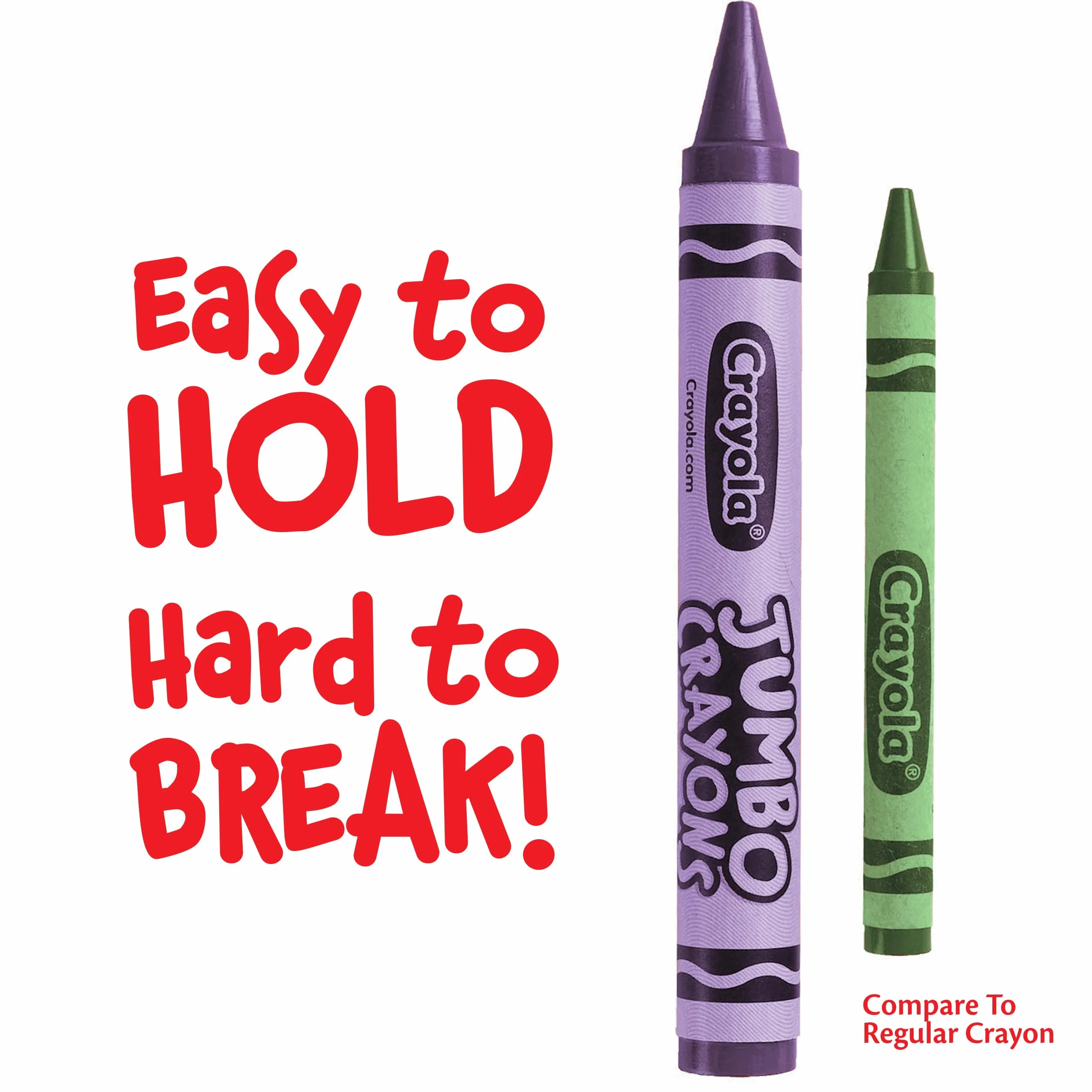 CRAYOLA 28 Crayons gras format Jumbo en Pot refermable Couleurs Assorties