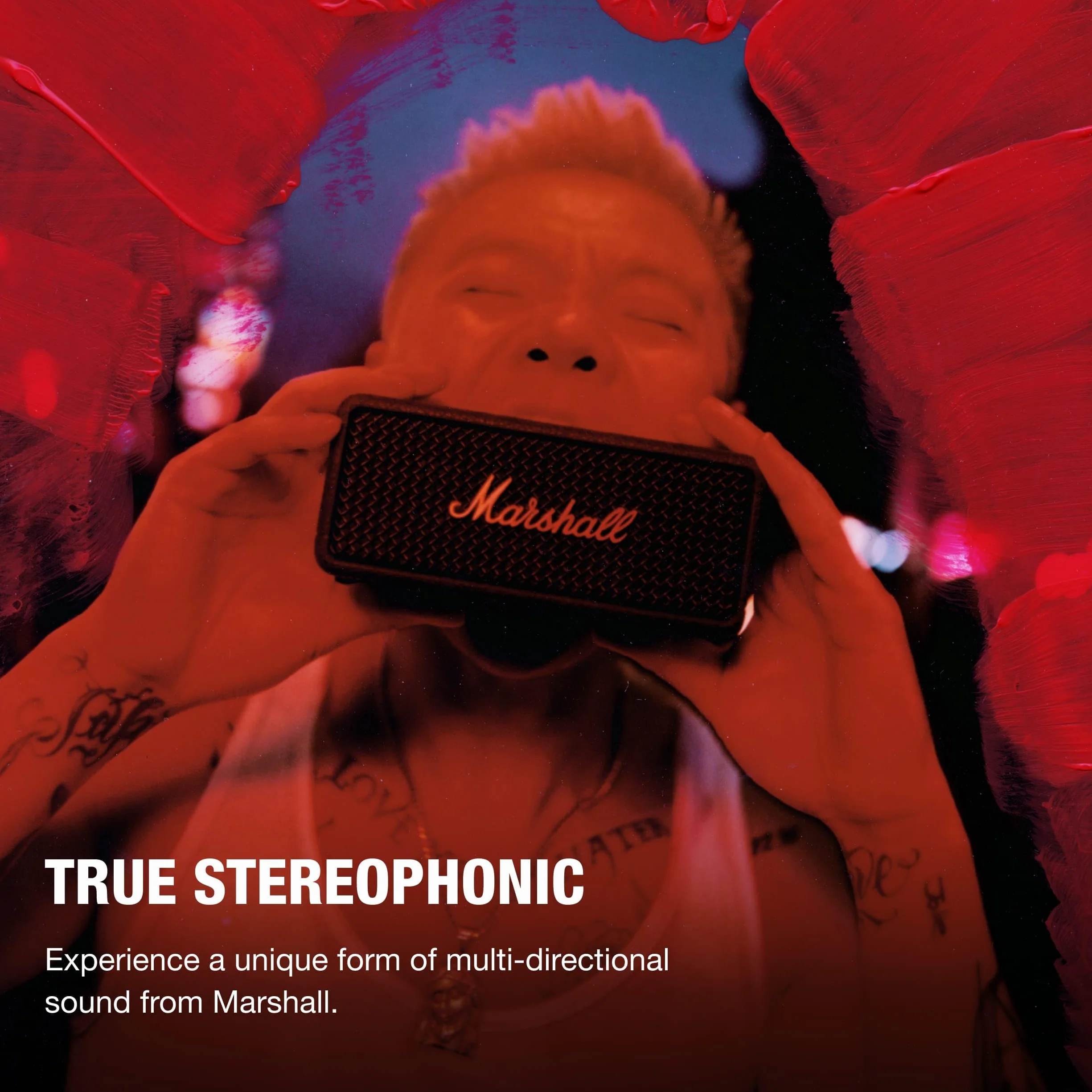 Marshall Emberton III Enceinte Bluetooth Portable, IP67, 32h Autonomie, Charge Rapide, Noir et Laiton