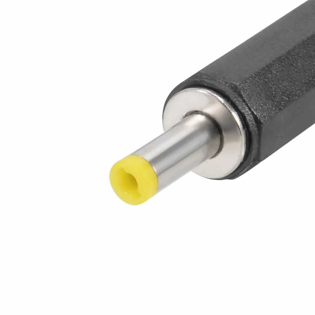 sourcing map 2Pcs DC Mâle Connecteur 4.0mm x 1.7mm Puissance Câble Jack Adaptateur Noir