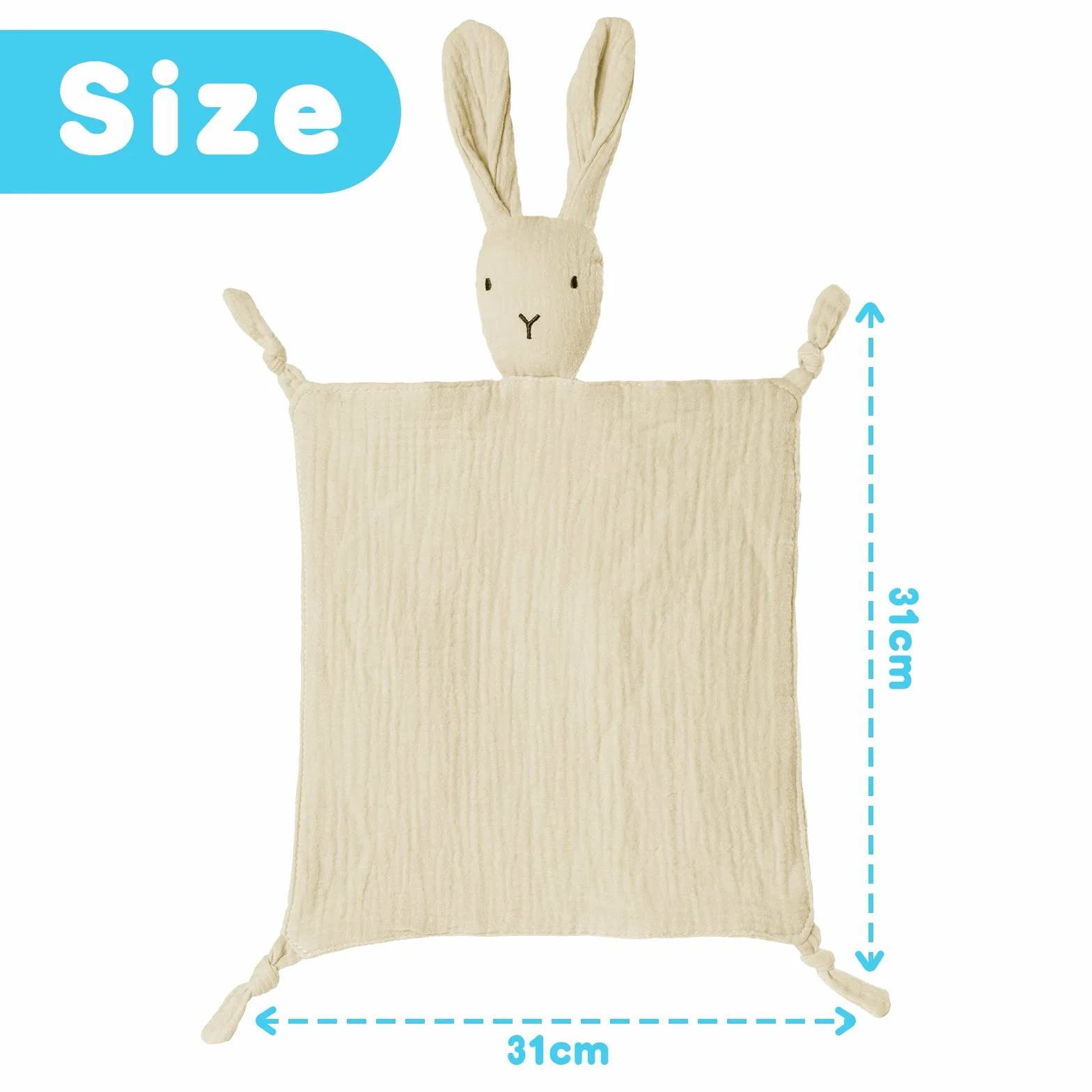 Vicloon Doudou Lapin Serviette Apaisante d'Eveil Bébé Nouveau-né
