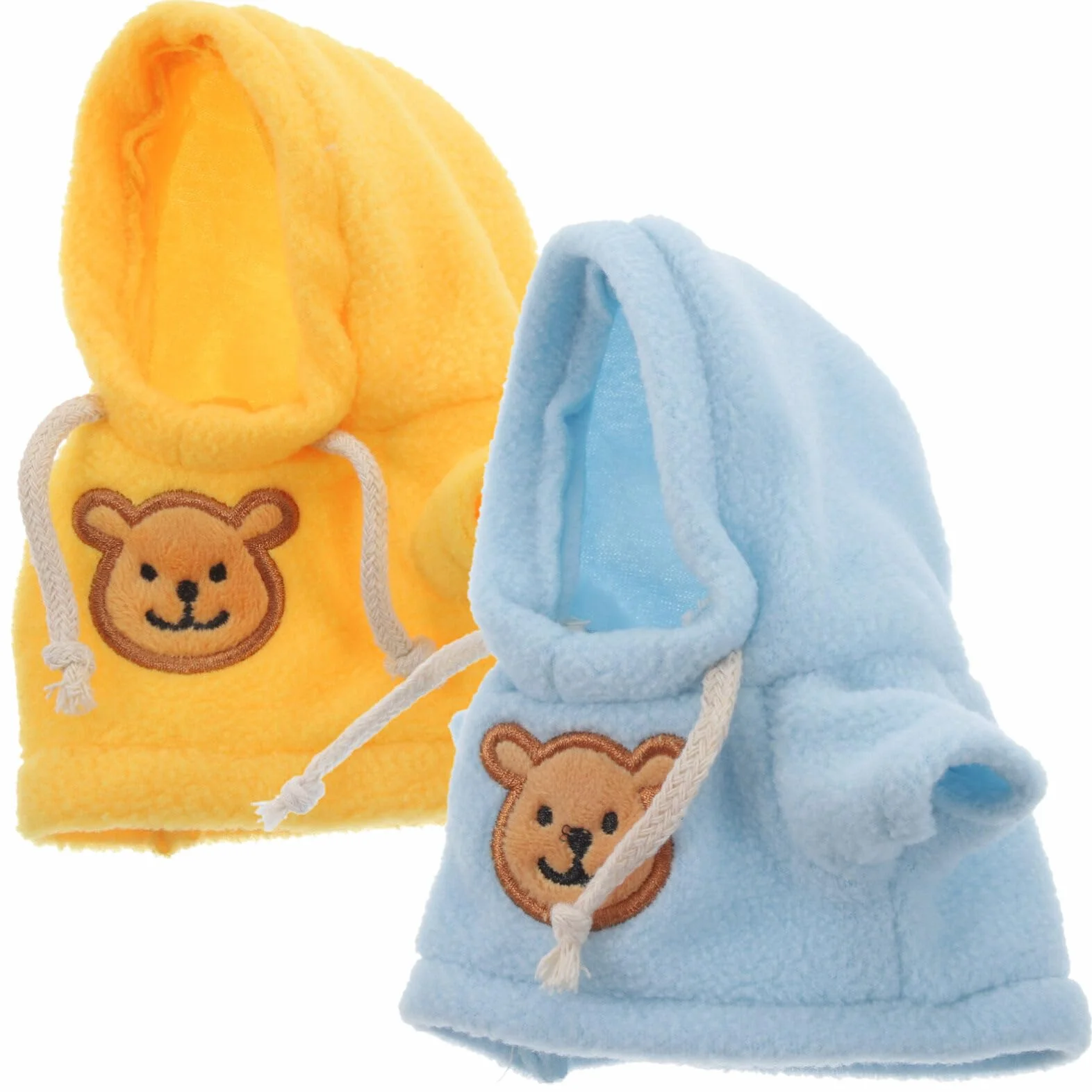 Toyvian 2 Pièces Petit Ours en Peluche Poupée Costume Animal en Peluche Tenue Fille Garçon Pull À Capuche Vêtements