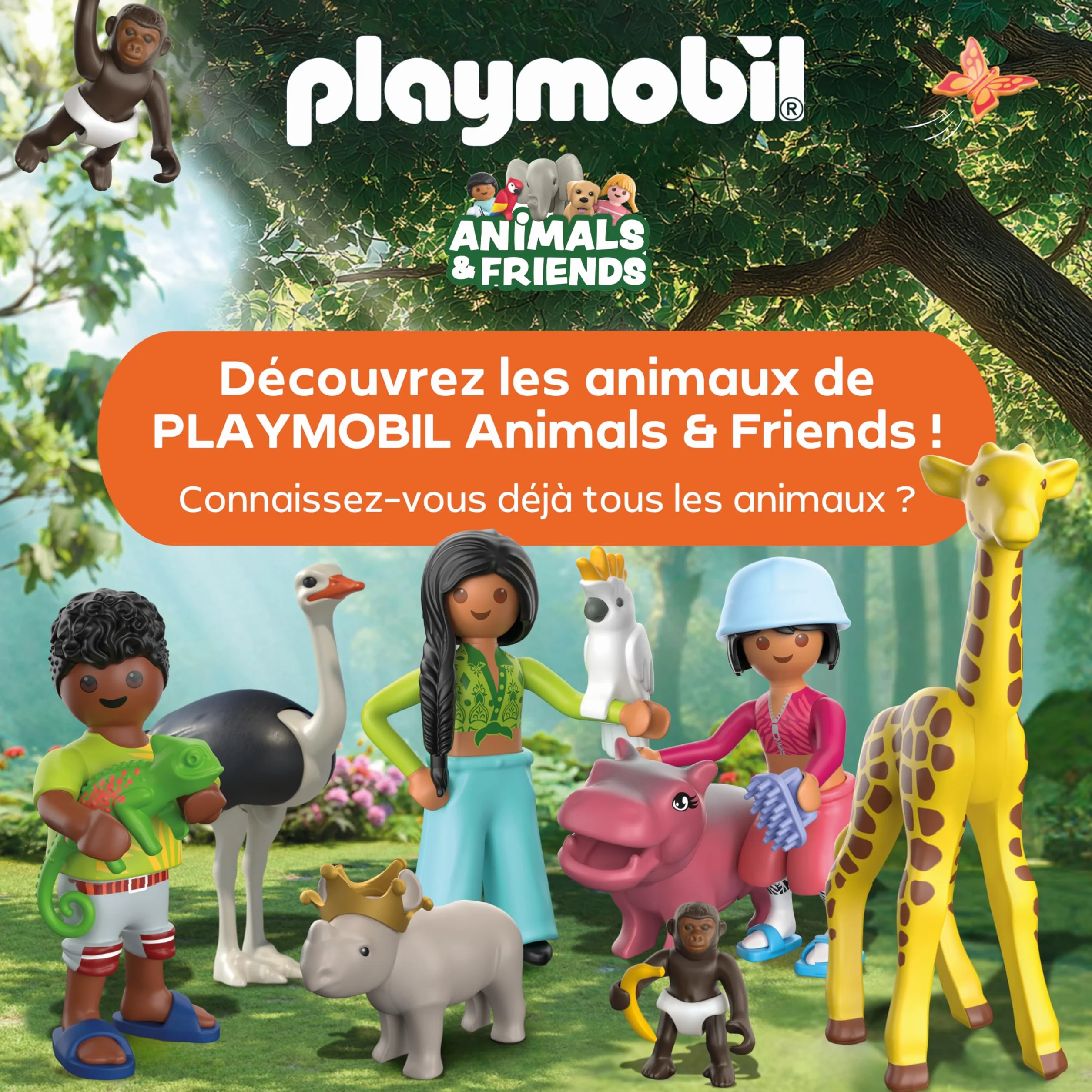 Playmobil Zoo Gardien de Zoo et véhicule avec tête de Tigre et 3 Animaux Jouet pour Enfants 4 Ans 72072