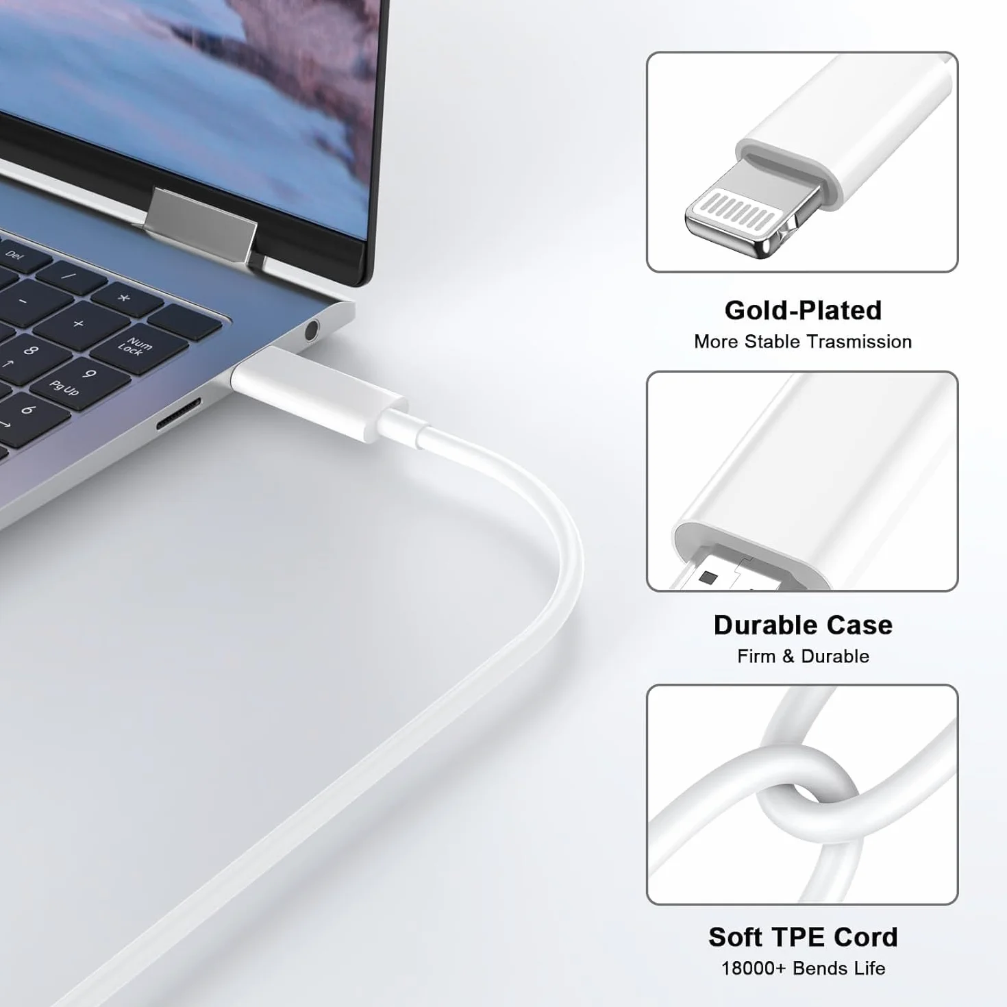Apple MFi certifié Adaptateur câble Lightning à HDMI 1080P pour iPhone 14 13 12 11 Pro Max XR X 8 HDTV