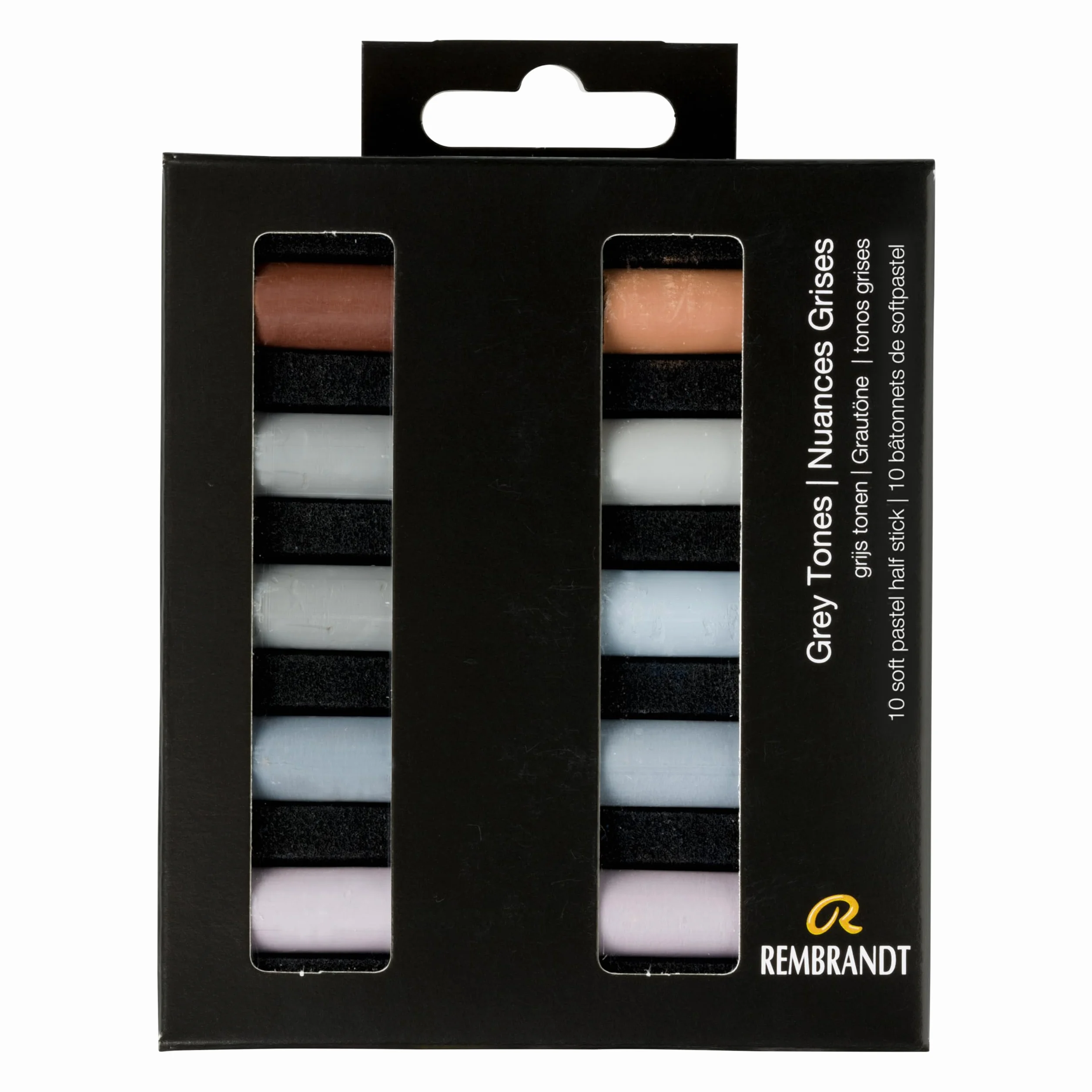 Rembrandt Professional Pastel Doux Set Tones Gris 10 Demi-Pastels