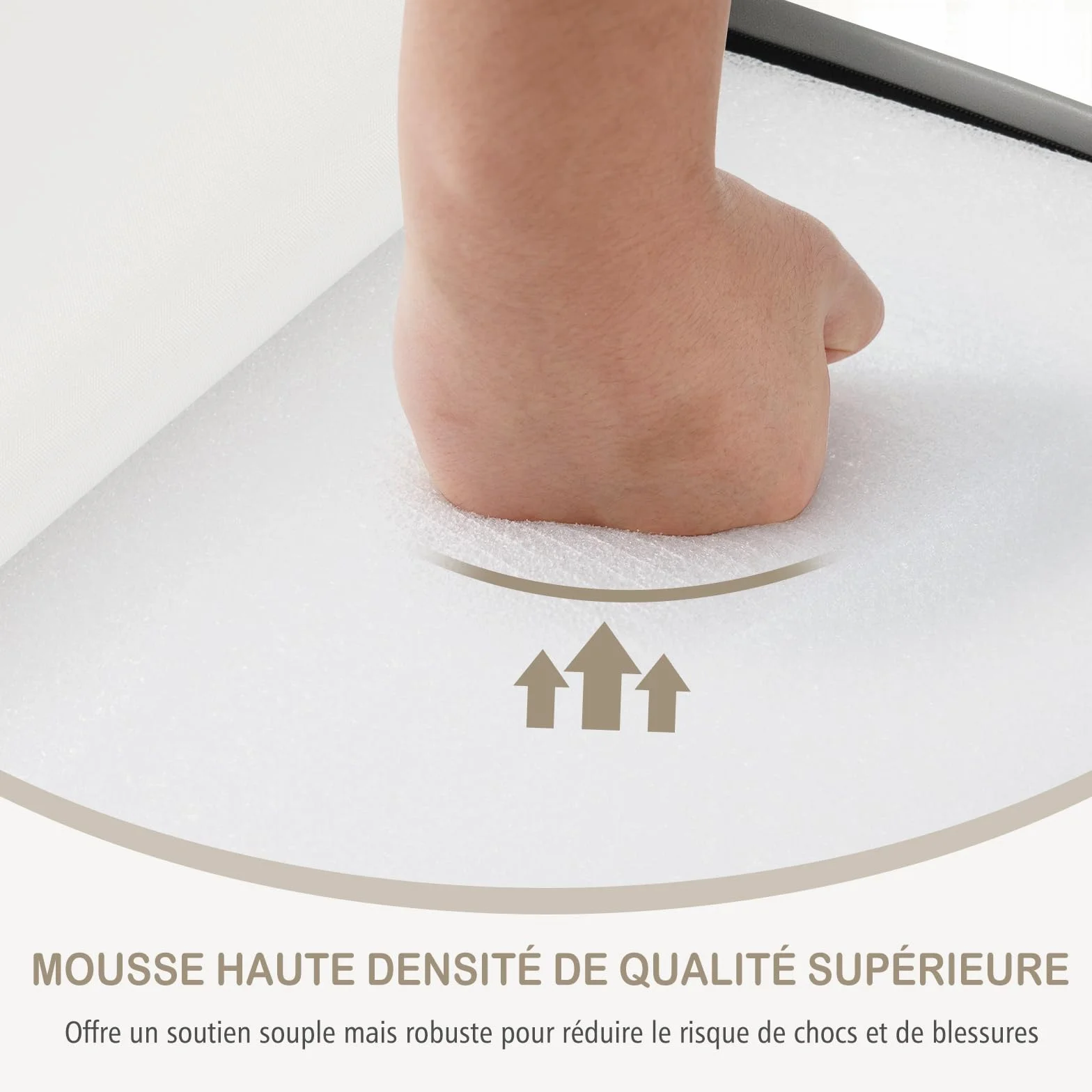 DREAMADE Parcours de Motricité Bebe en Mousse EPE, Bloc de Construction avec Housse, Jeux d’Escalade pour Enfants 1+ an (Gris)