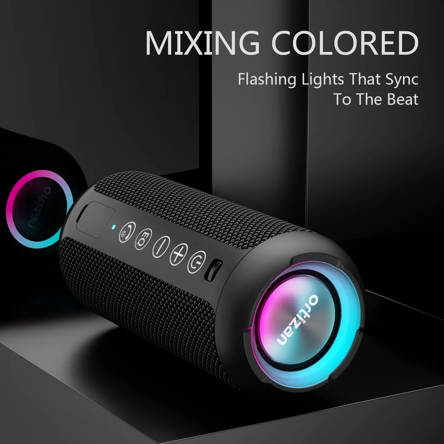 Ortizan Enceinte Portable Bluetooth 5.3 sans Fil IPX7 Subwoofer 360 Degrés Autonomie 30h