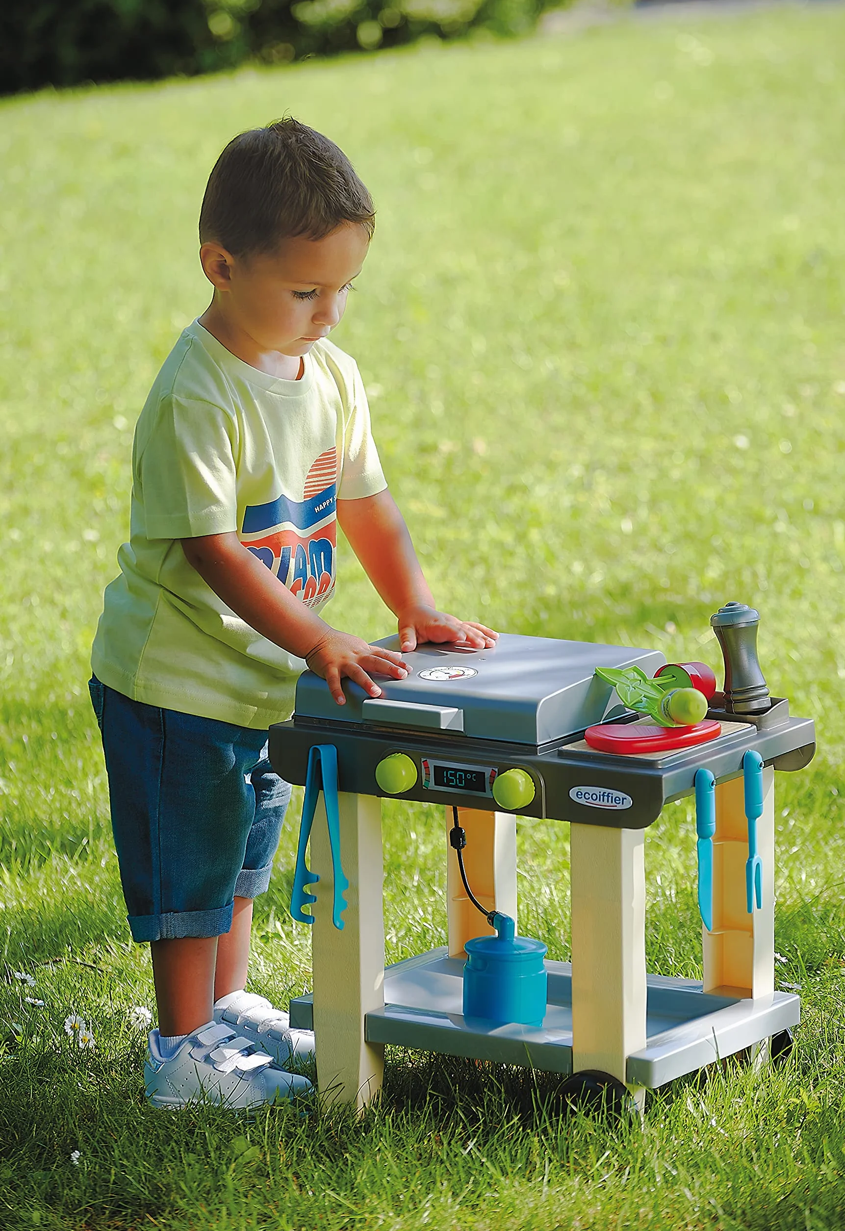 Ecoiffier La Plancha Jouets de Jardin pour Enfants 12 Accessoires Jeu d'Imitation Plein Air