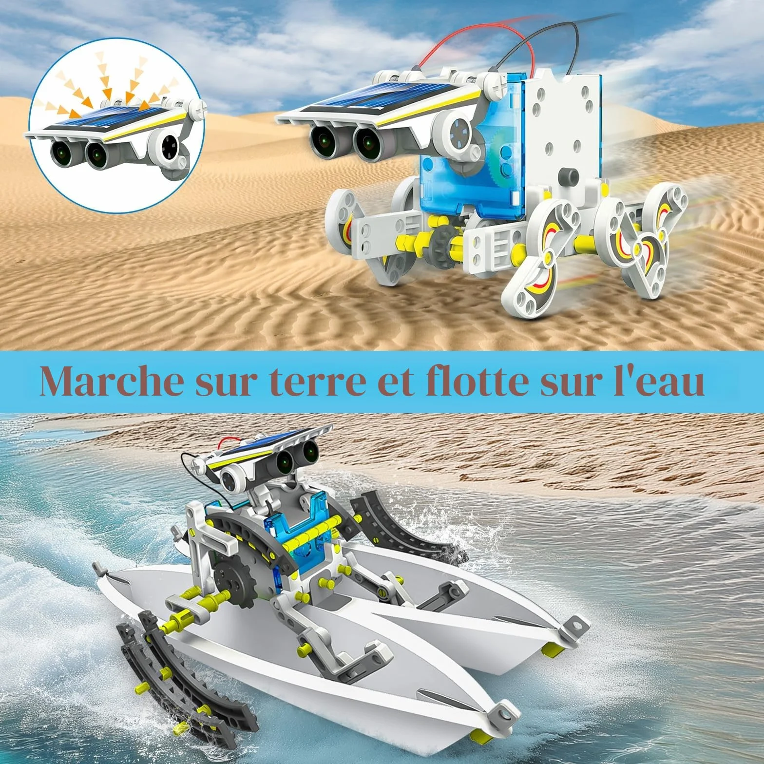 Robot Solaire 13 en 1, Jouet de Construction Éducatif pour Enfants 10-14 Ans