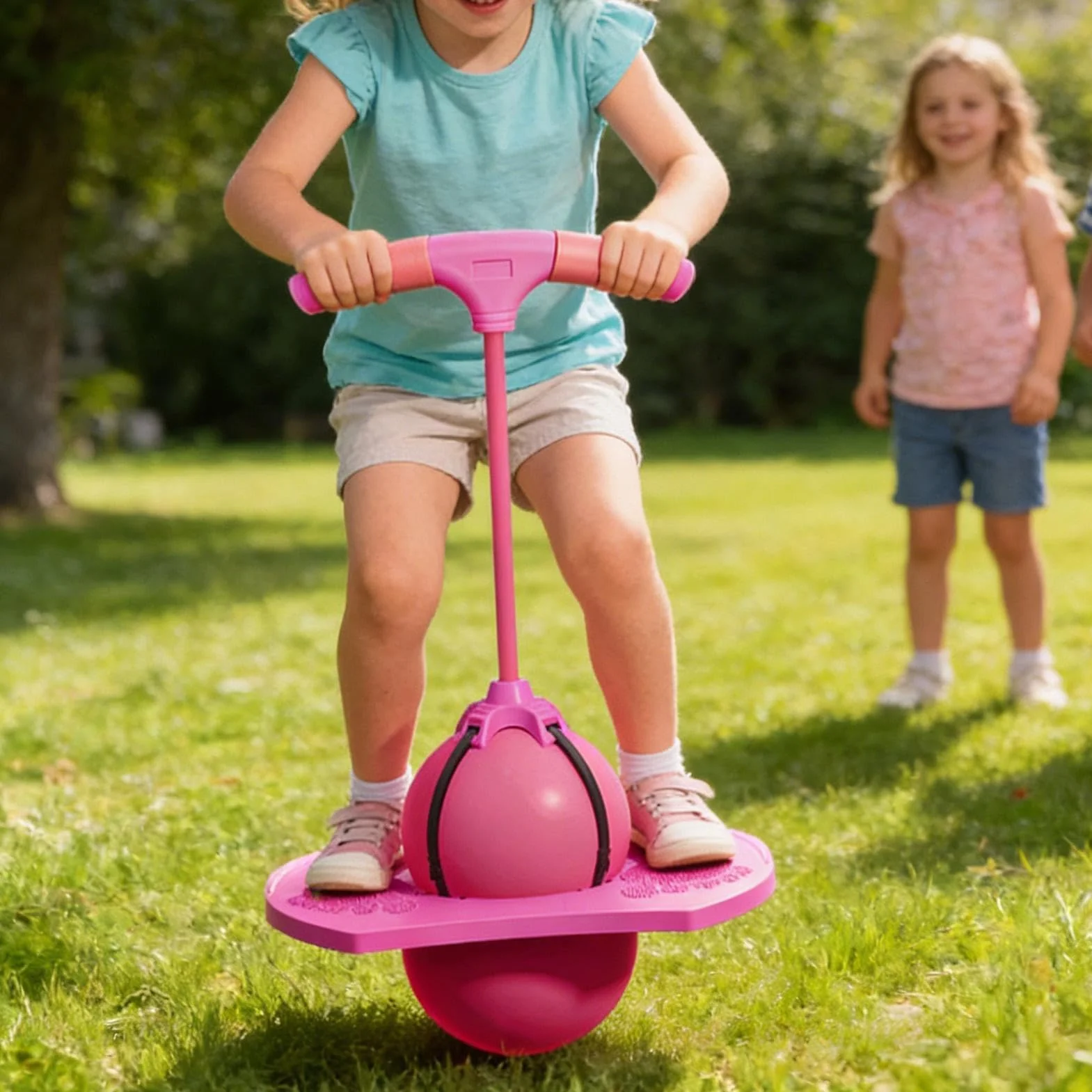 Ballon sauteur pour enfants avec poignée d'équilibre intérieur extérieur