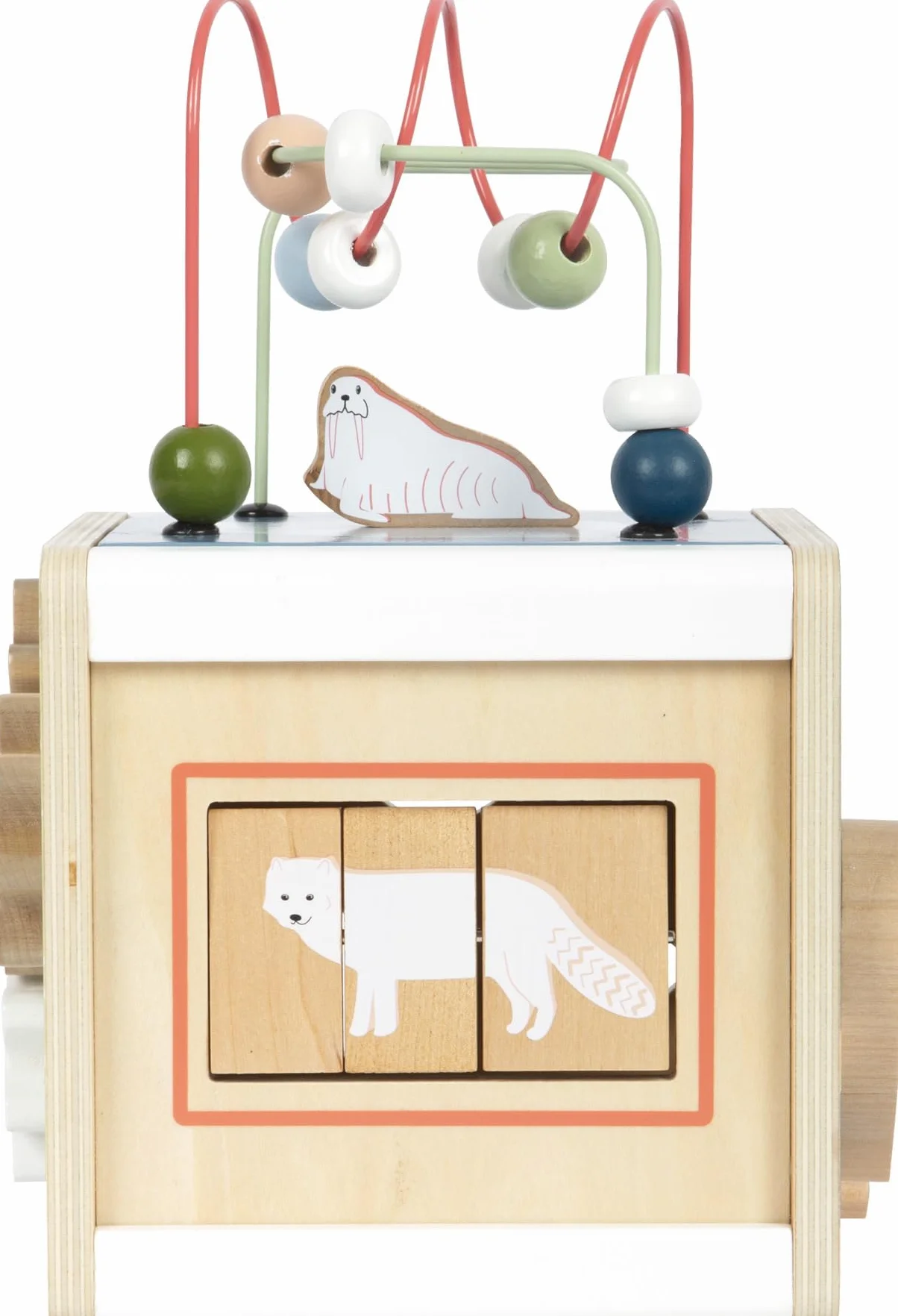Small Foot Labyrinthe Cube de motricité Arctic Bois certifié FSC 100% 12 Mois Blanc