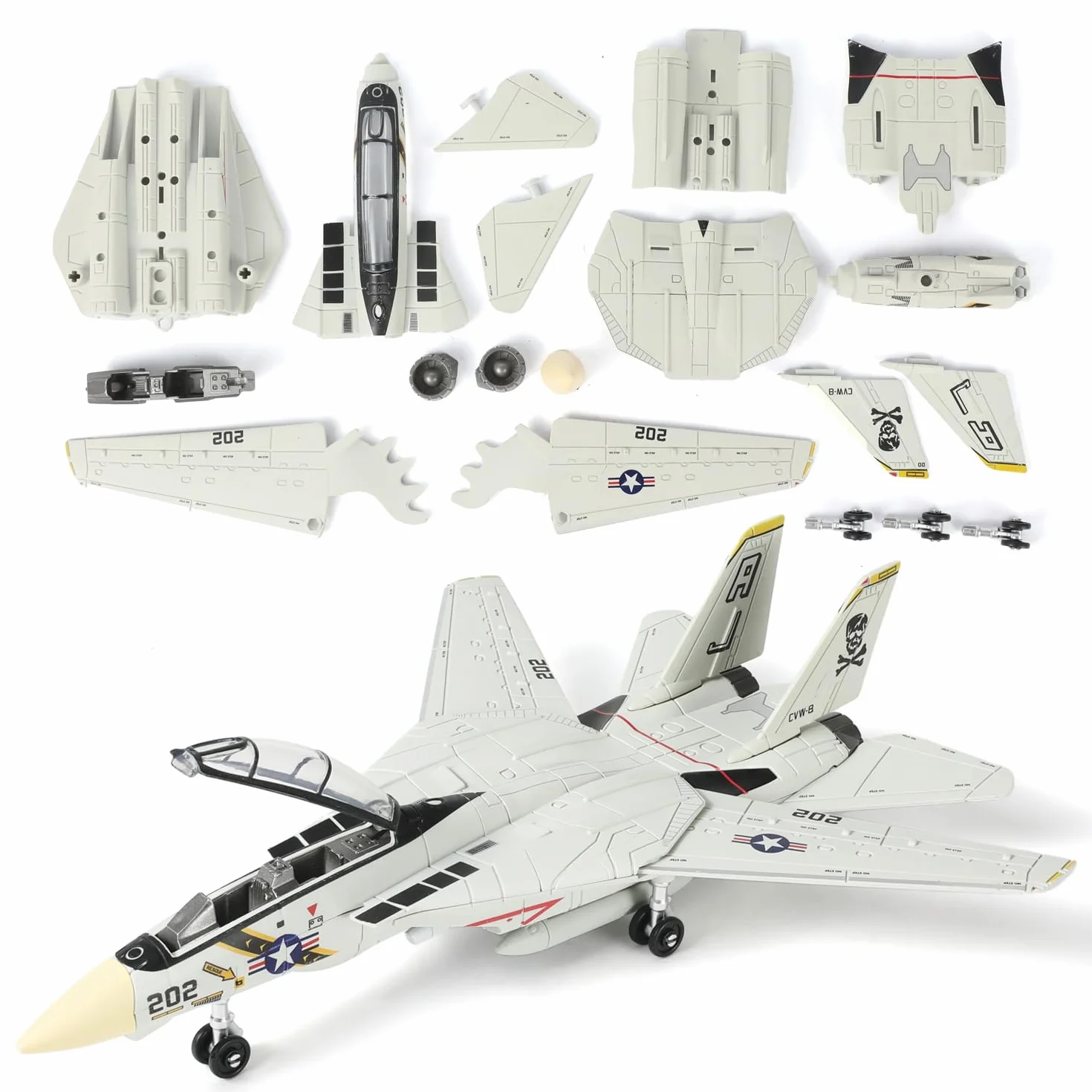 F-14 Tomcat Avion de chasse Kit de construction rapide en plastique 1:72 Échelle SEBUNAS