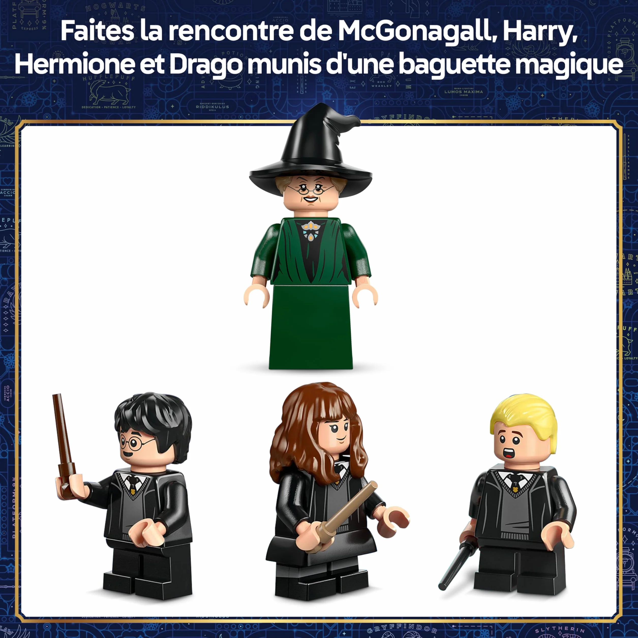 LEGO Harry Potter Le Château de Poudlard : la Cérémonie du Choixpeau Magique 76460 Jouet Minifigurine Hermione Baguettes Magiques Cadeau 7 Ans