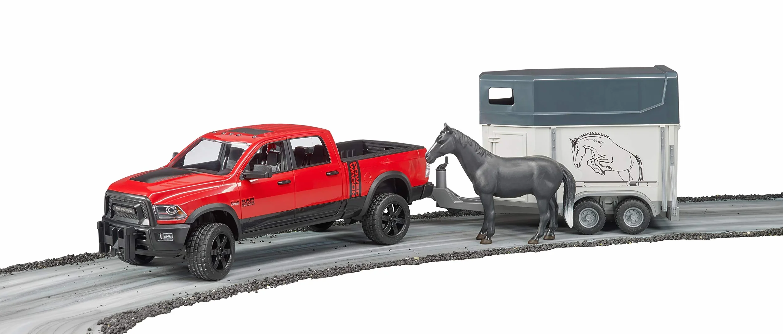 Bruder 02501 RAM 2500 Power Wagon avec van et cheval véhicule tout-terrain