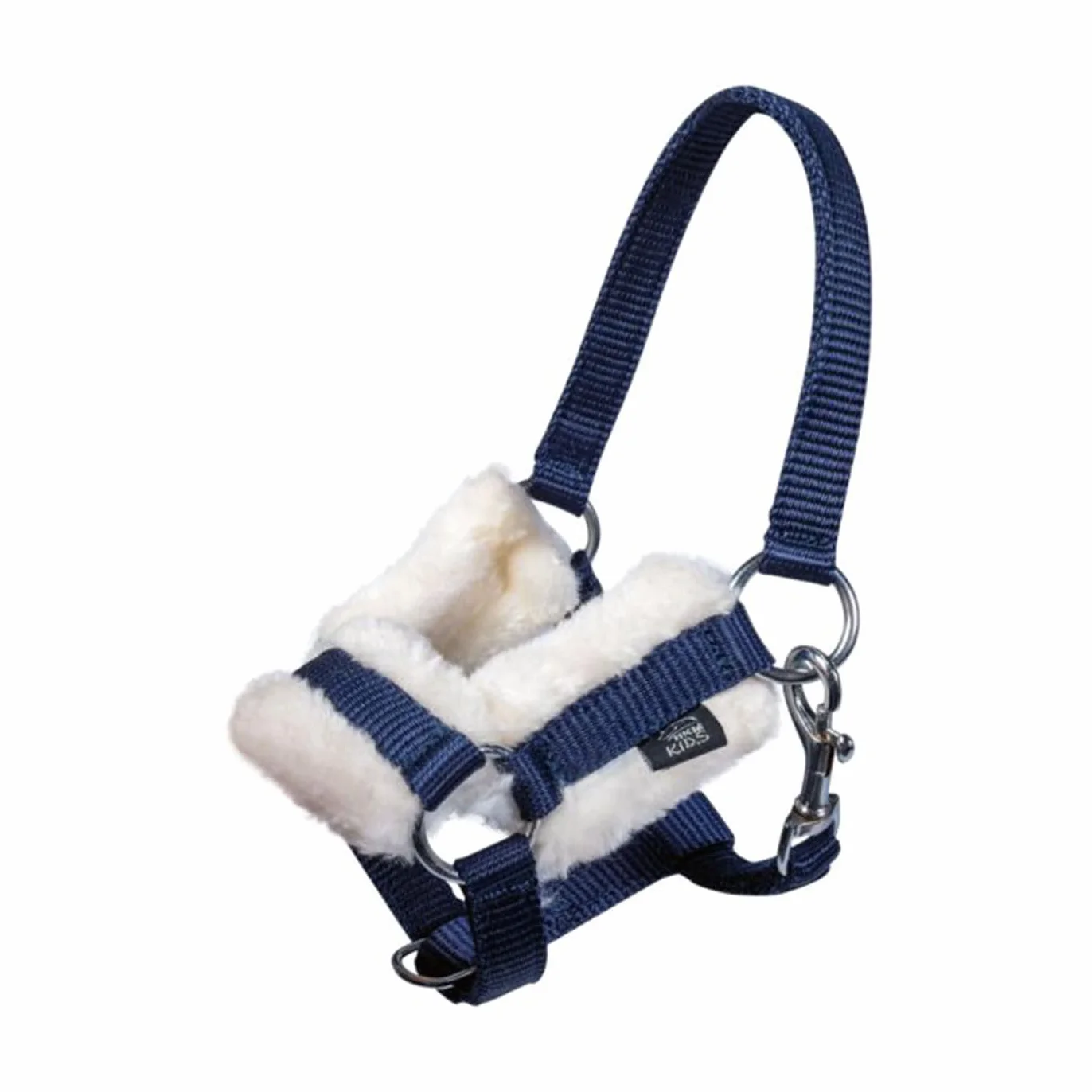 HKM HC Hobby Horse Clara Ensemble cheval gris marbré avec bonnet anti-mouches et licol tricot