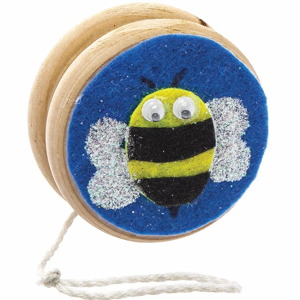 Baker Ross Yoyo Enfant en Bois Lot de 4 Jouet Enfant