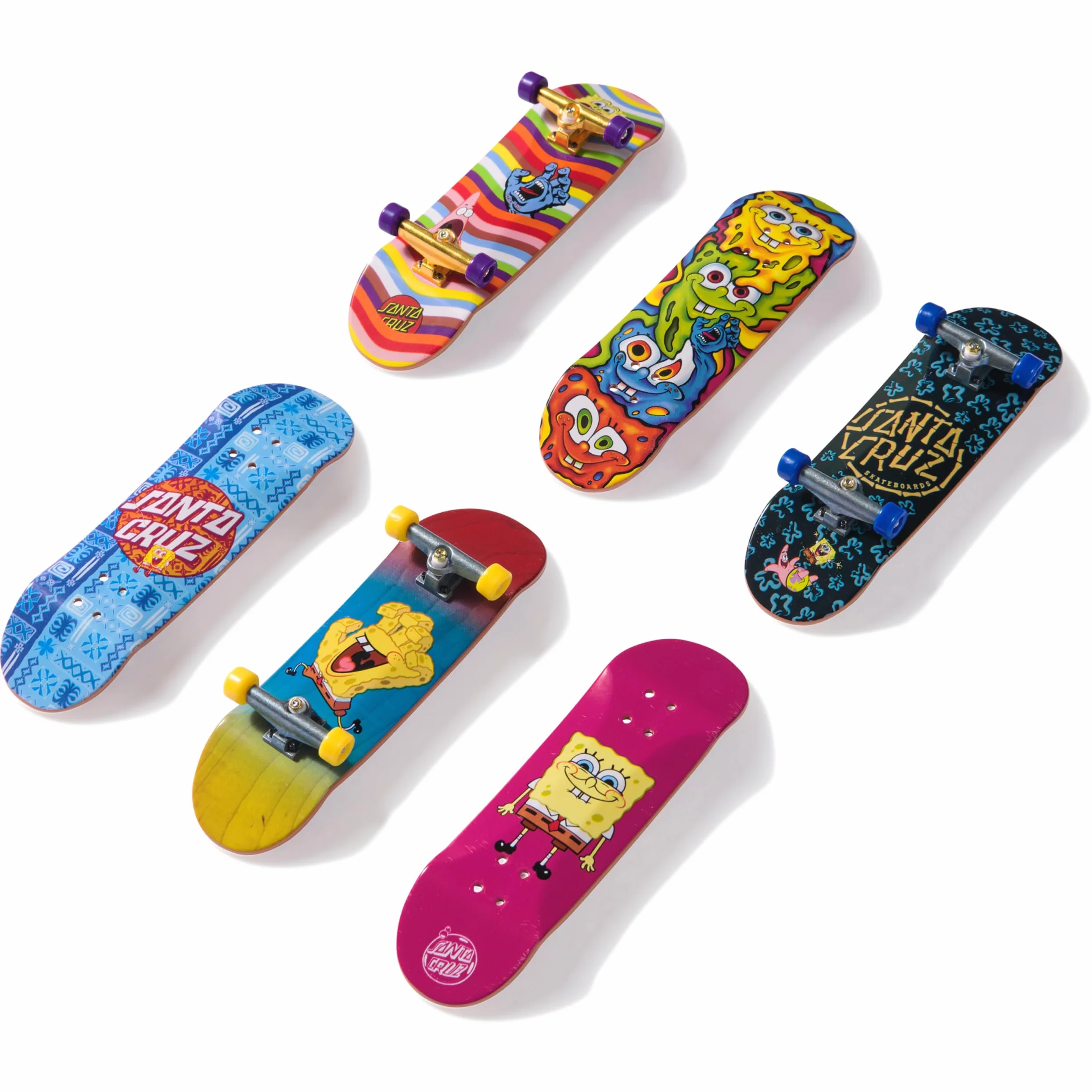Tech Deck Spongebob Sk8shop Lot Mini Skateboards à Collectionner Personnalisables Jouets Enfants 6 Ans