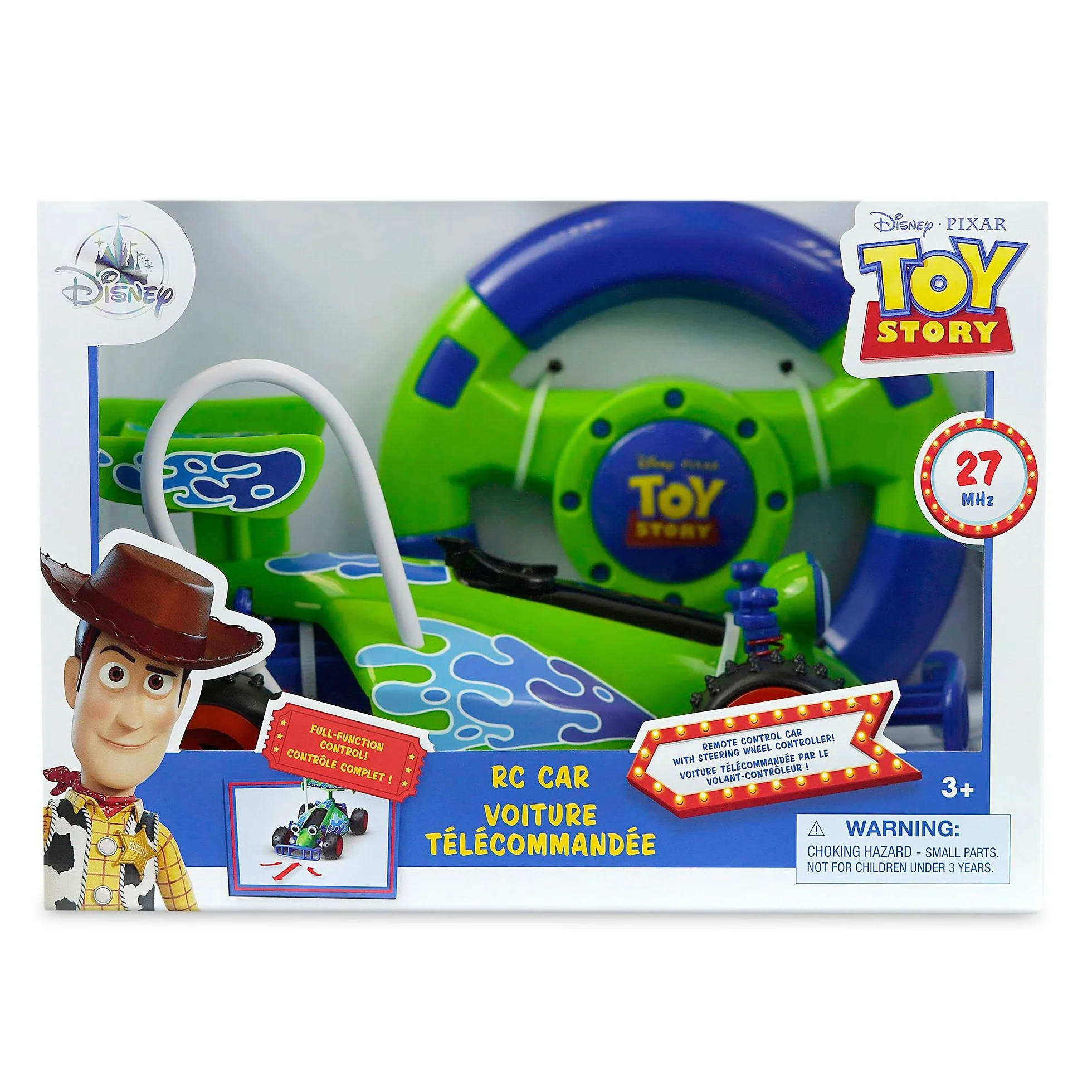 Disney Store Official Pixar Toybox Buggy télécommandé Karting Toy Story 27 MHz télécommande Volant contrôle intégral 3 Ans