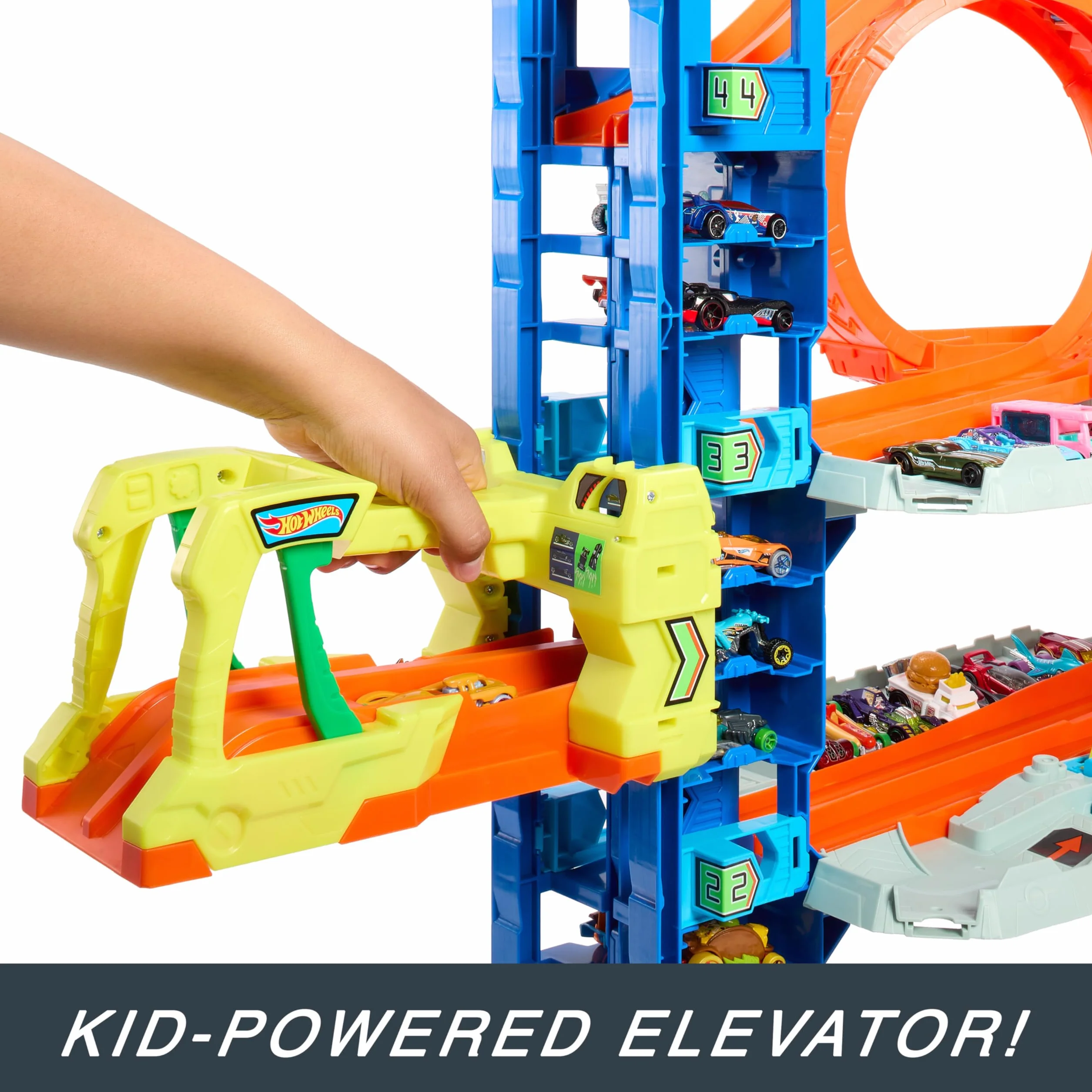 Hot Wheels Let's Race Netflix City Garage Ultime Coffret Jeu Construction 2 Voitures Rangement 50+ Voitures Échelle 1:64 4 Niveaux 5 Ans+