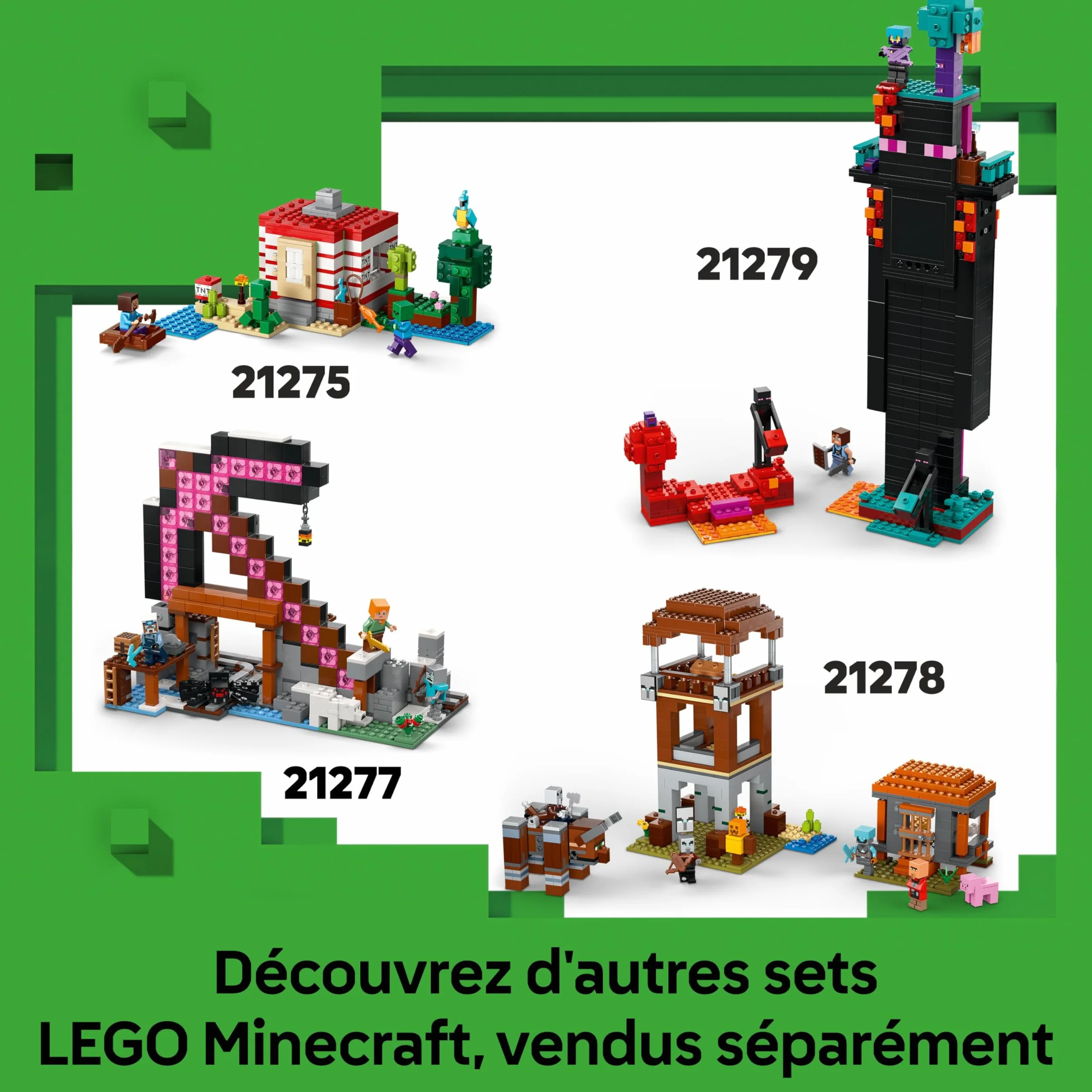 LEGO Minecraft Le Creeper Jouet de Construction Figurine Articulée 21276