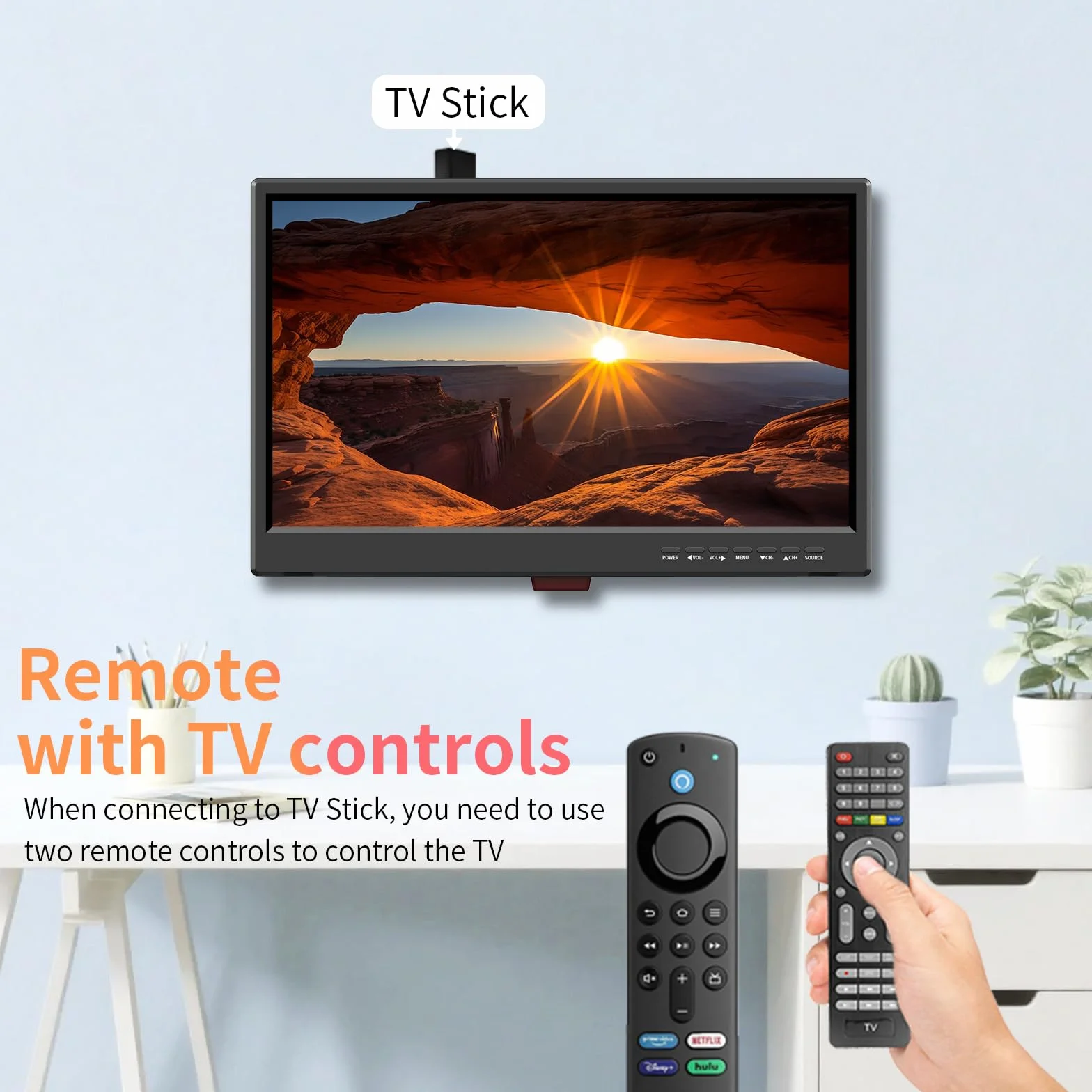 TV 19 Pouces 45cm Full HD 1080P LED Récepteur Numérique T2 H.256 DTT Freeview 12V HDMI USB RCA VGA