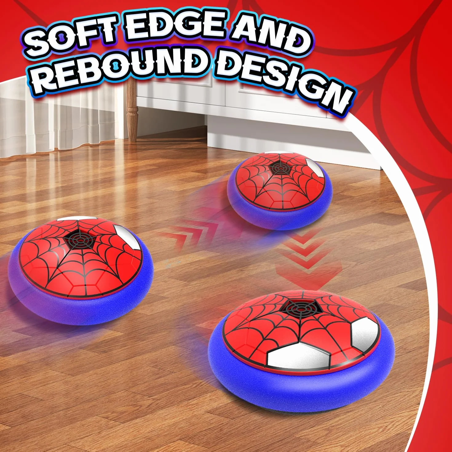 POPERFUN Hover Soccer Ball LED Air Power Football Jouets Enfants 3-12 Ans Intérieur Extérieur Cadeaux