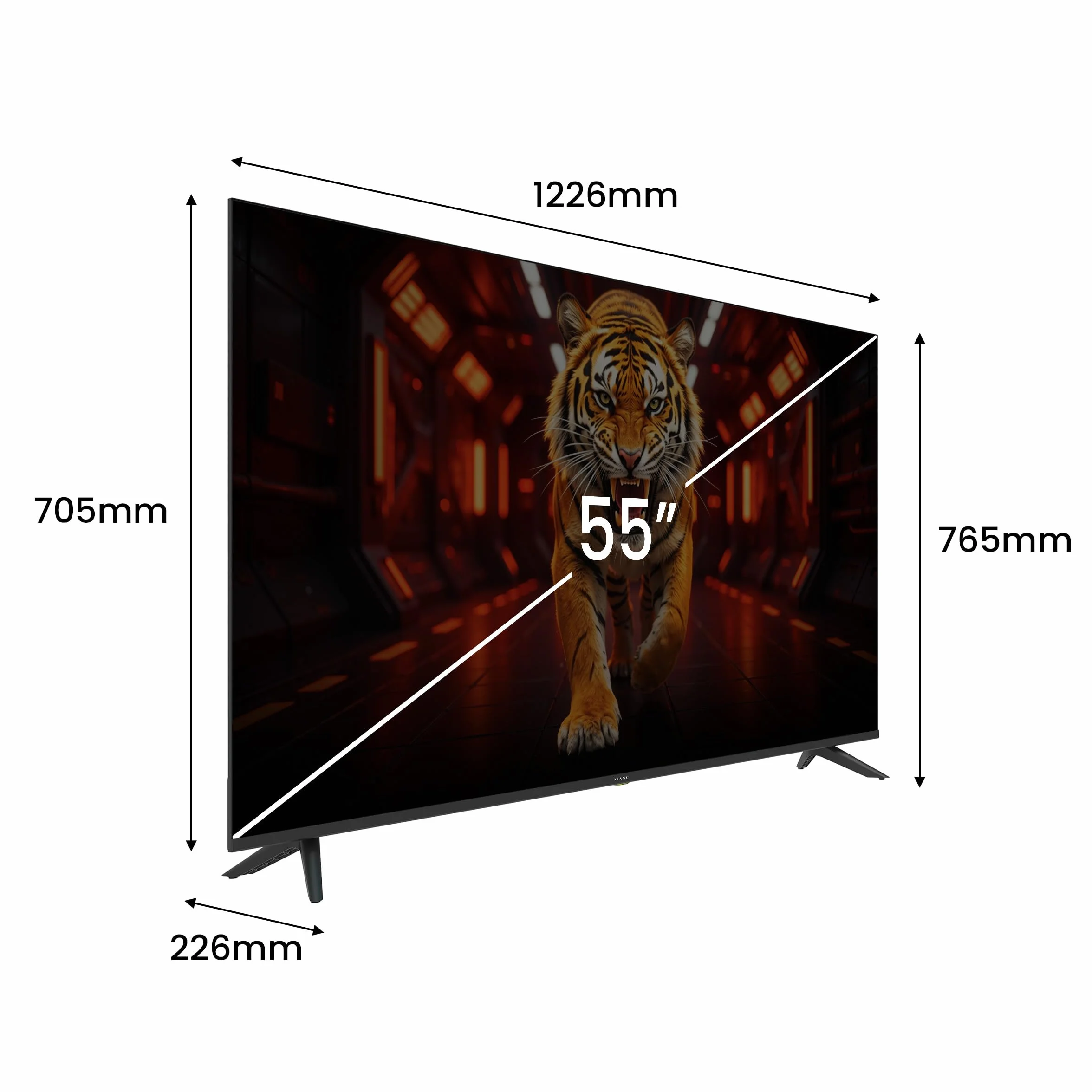 KIANO Elegance Smart TV LED 55 Pouces 4K UHD TIZEN OS Dolby Audio Triple Tuner DVB-T2/C/S2