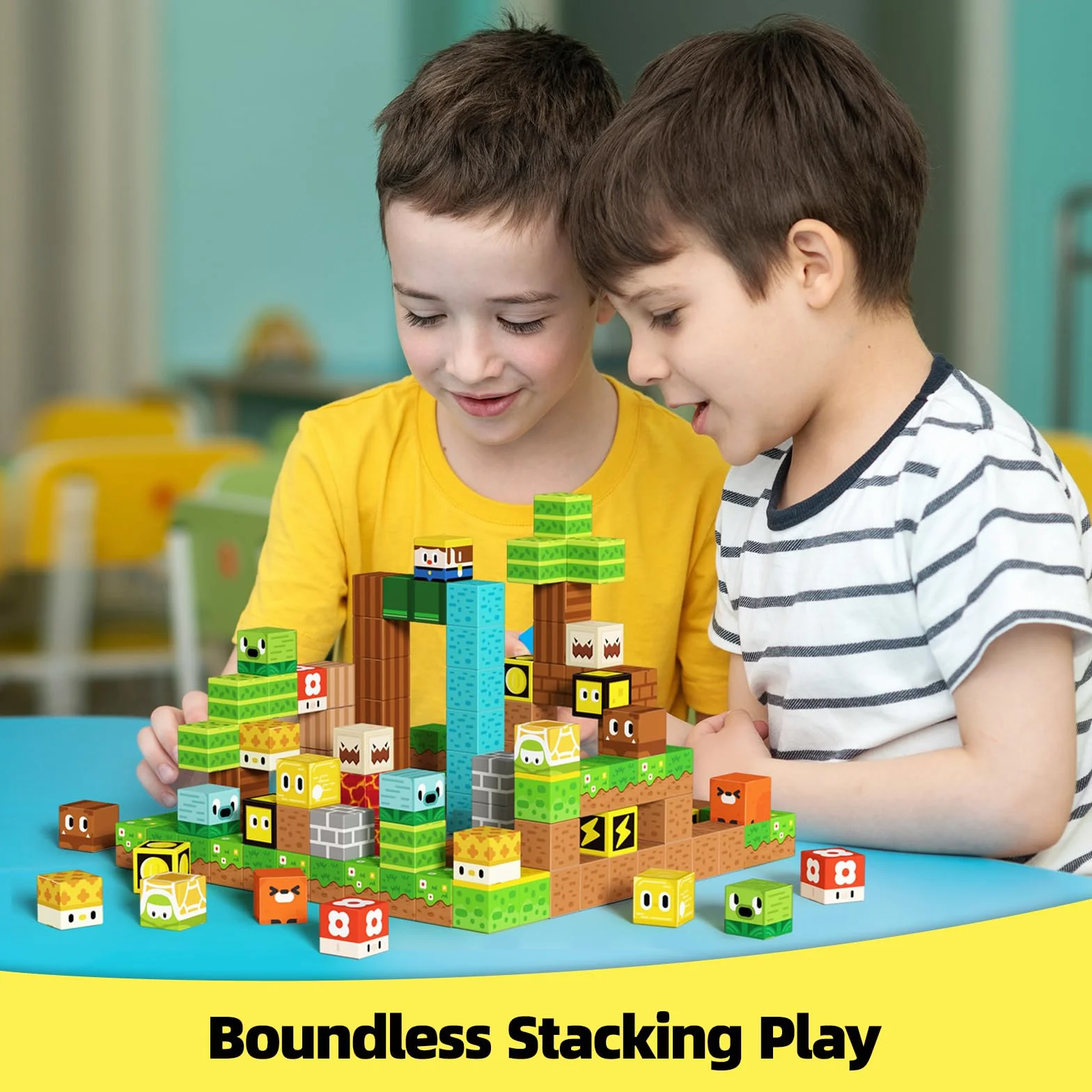GobiDex Construction Magnetique Enfant 100 Pièces, Cubes Magnétiques, Cadeau pour Enfant 3-12 Ans