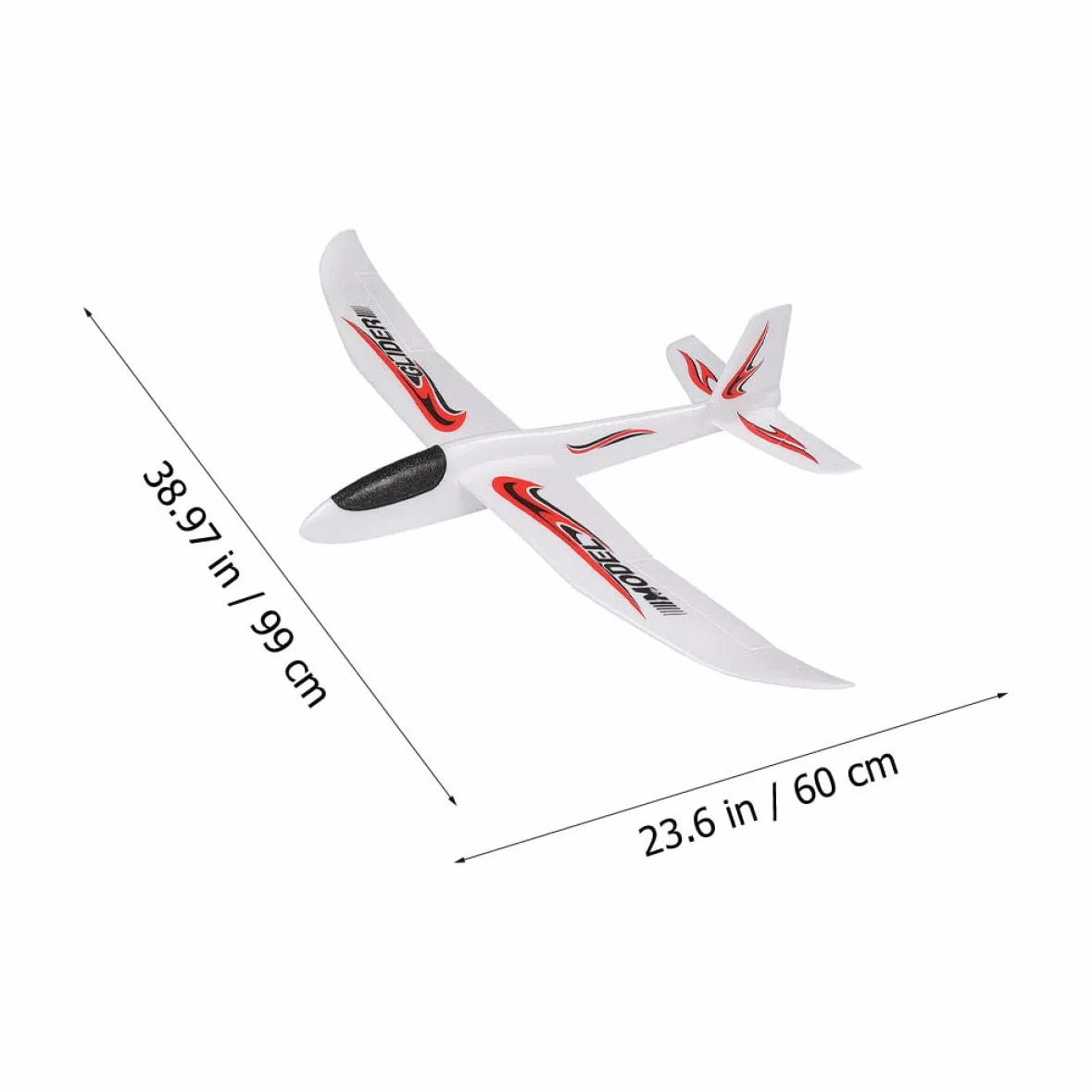 LIOOBO Avions Jouets en Mousse Planeurs à Lancer Main Lot de 2 99 Cm Amélioration Coordination Œil-Main