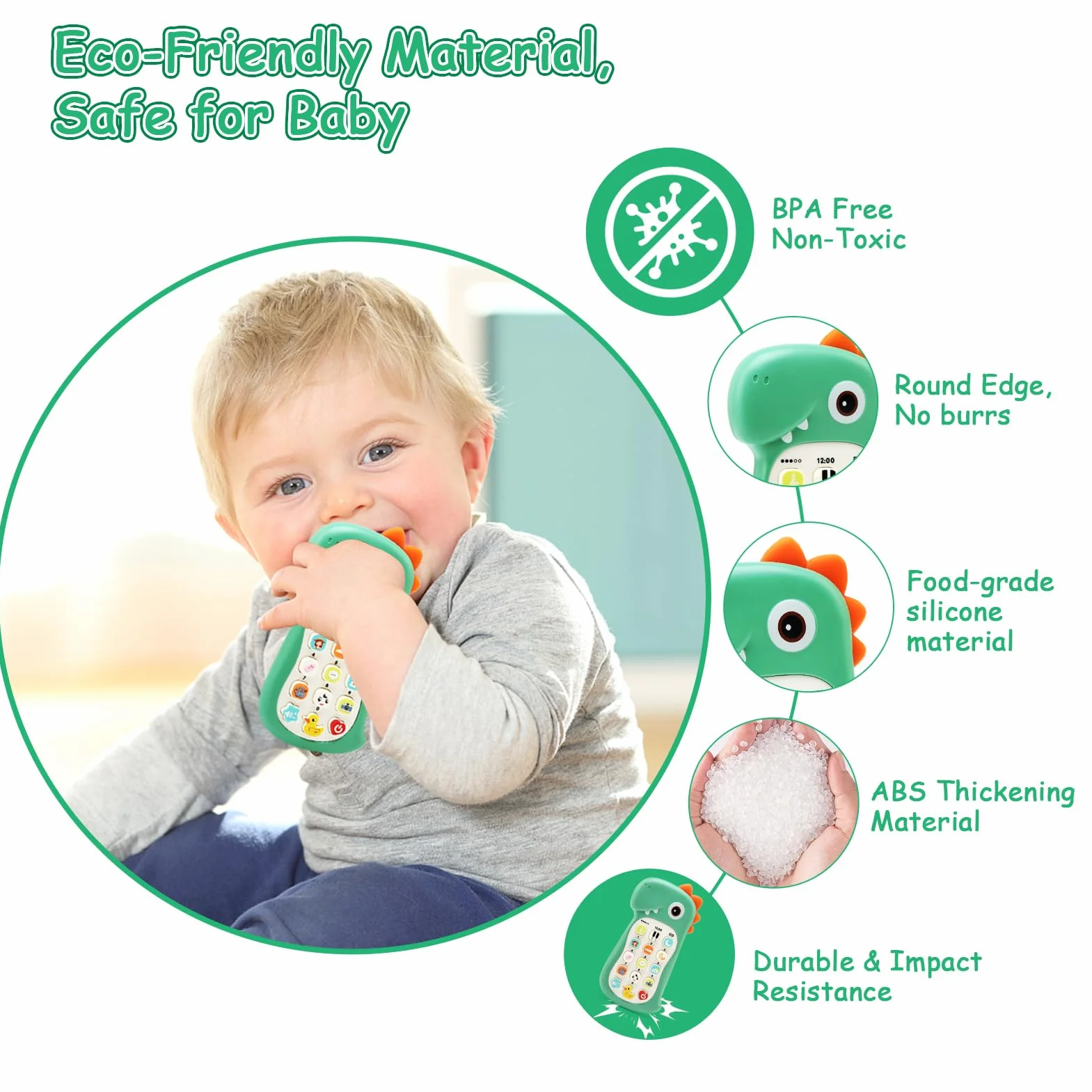 Jouet Musical Bébé 1 an, Smartphone Bébé avec Lumières et Mélodies, Jouet d'Éveil Éducatif pour Enfant