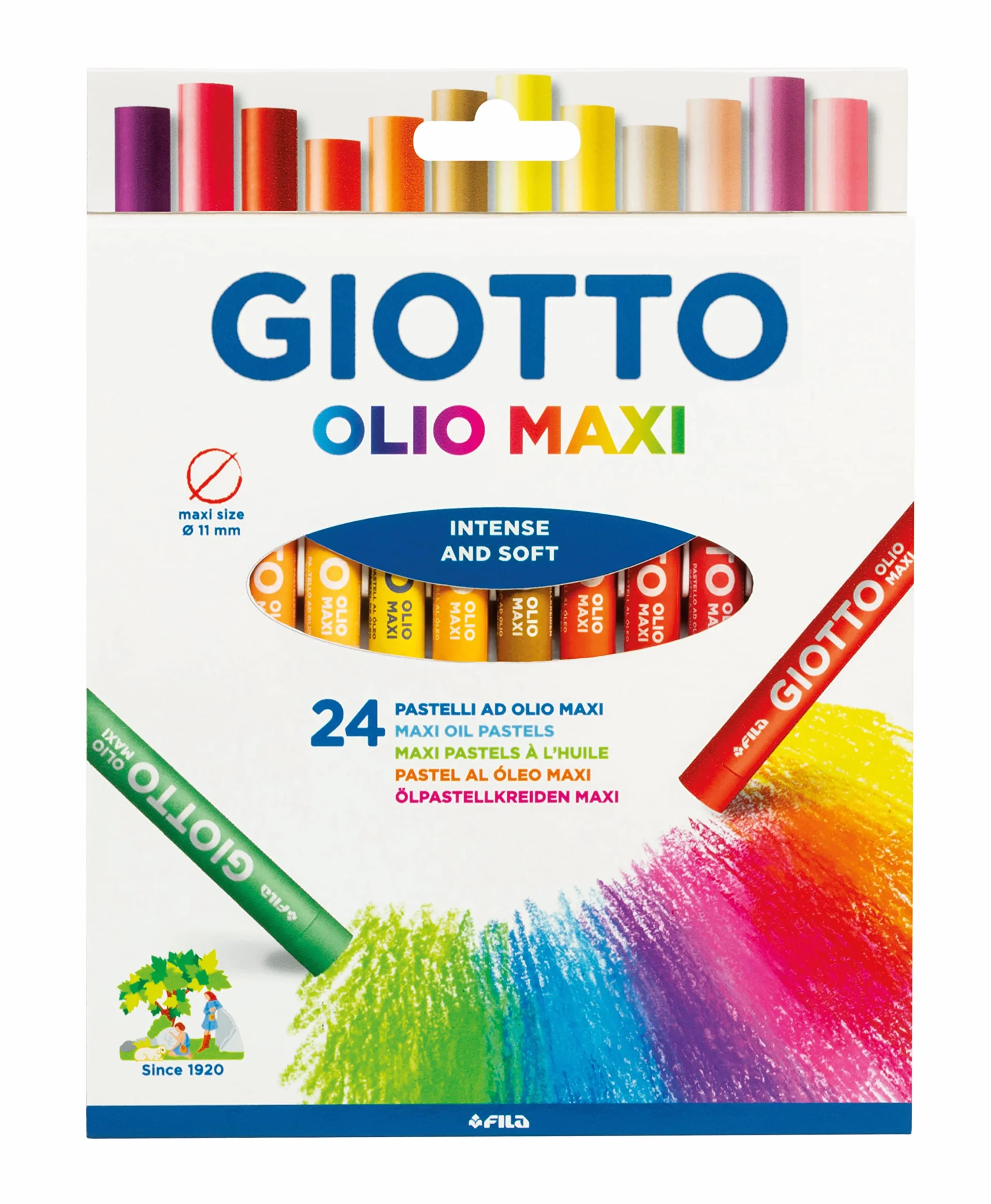 GIOTTO Olio Etui 24 pastels à l'huile