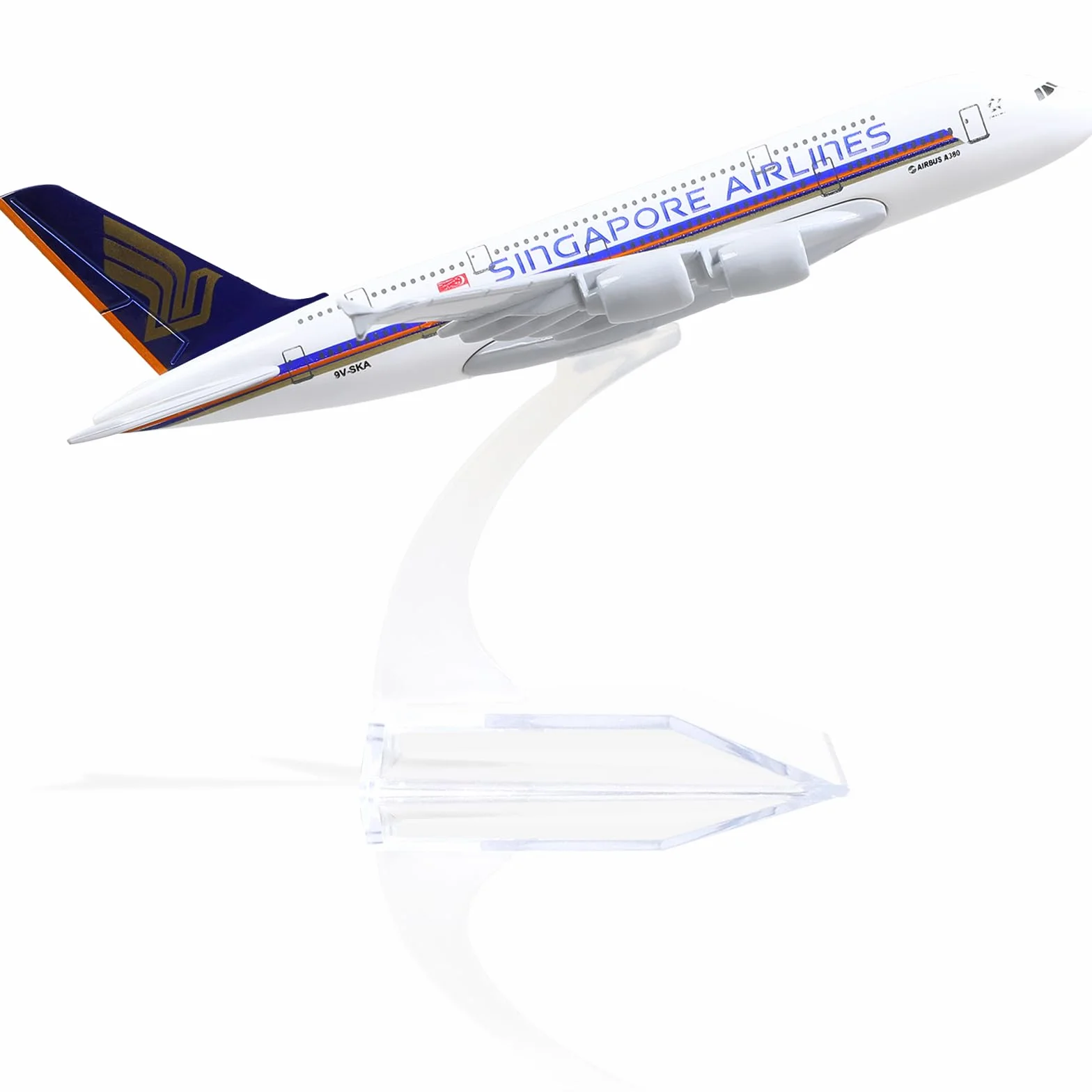 Singapore Airlines A380 1/400 Modèle d'avion en Métal Moulé sous Pression avec Support