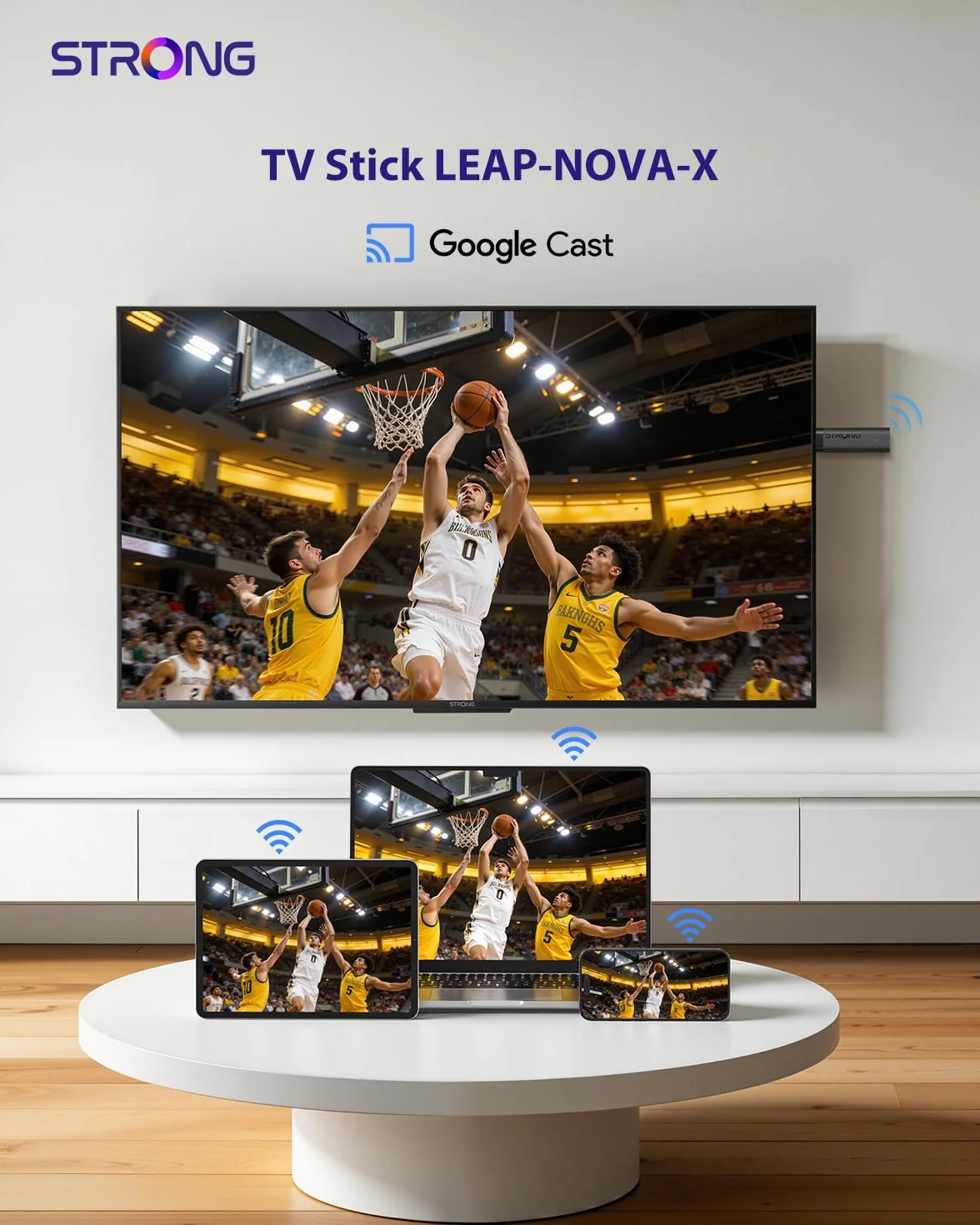 STRONG Leap-Nova-X TV Stick Android 14 2 Go RAM 32 Go ROM 4K UHD Dolby Vision HDR10+ Wi-Fi 6 Commande Vocale