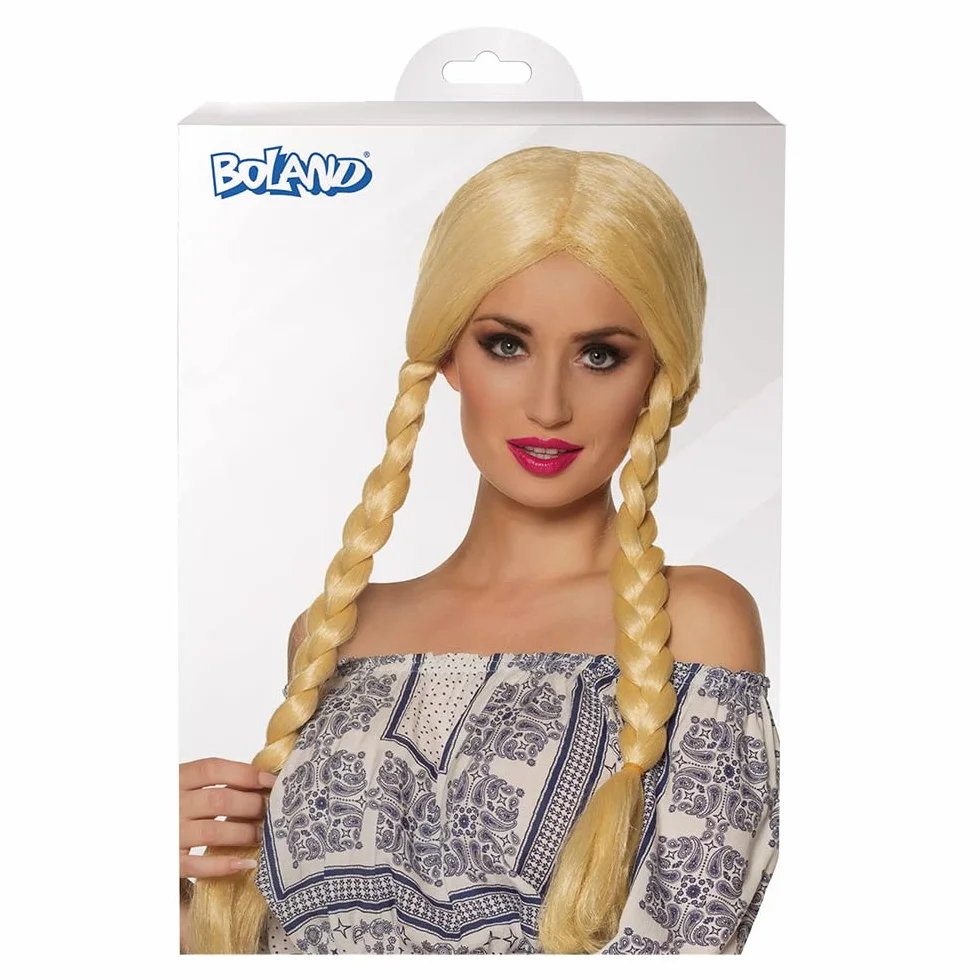 Boland Perruque tresses tressées cheveux synthétiques carnaval fête à thème JGA