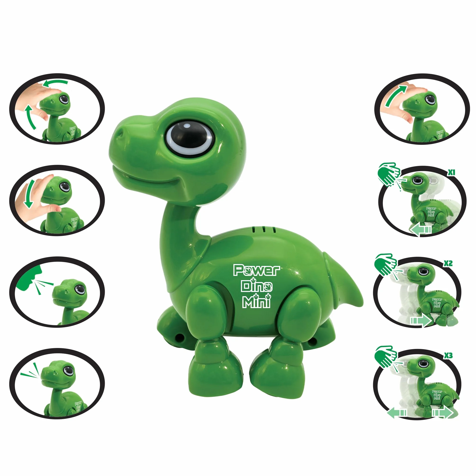 Lexibook Power Dino Mini Robot Dinosaure avec Sons, Musique et Effets Lumineux, ROB02DINO