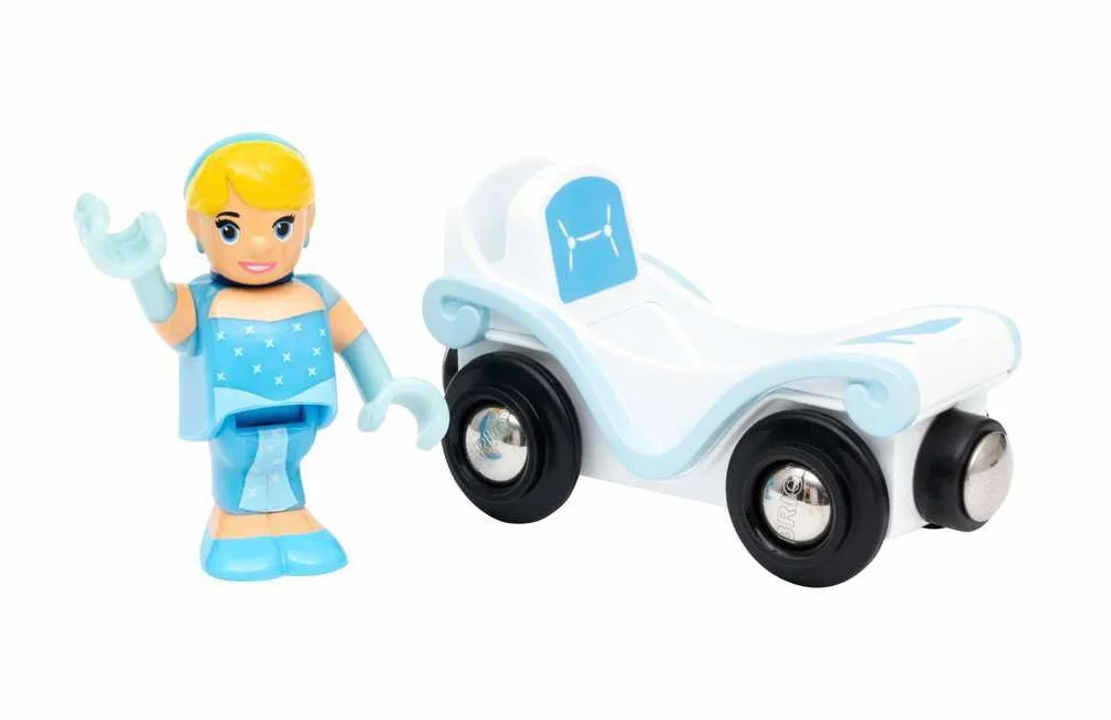 BRIO 33322 Cendrillon & Wagon Disney Princesses Accessoire Circuit Train Bois Connexions Aimantées 3 Ans