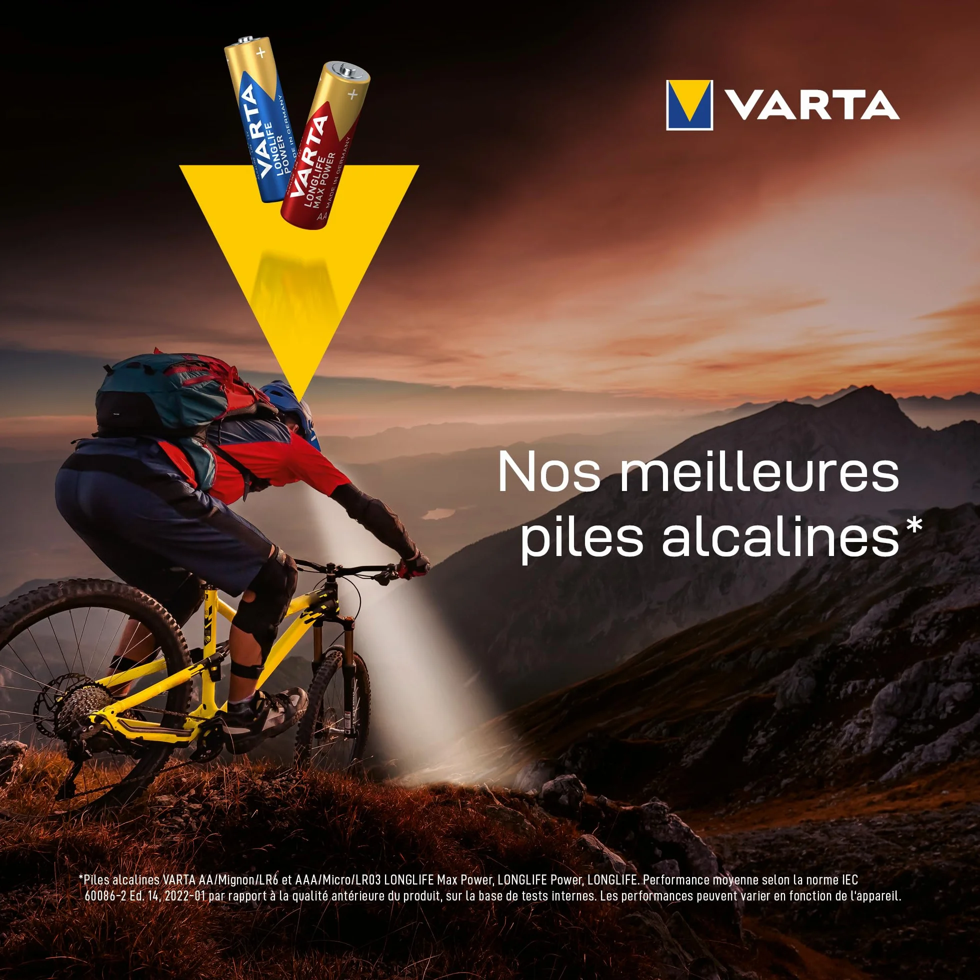 VARTA Piles AA Longlife Power Alcalines 1,5V Lot de 20 Emballage Recyclé Made in Germany